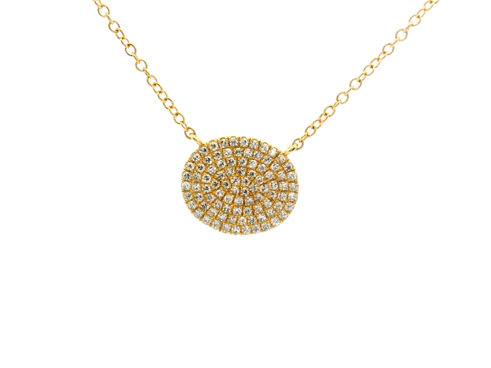 Diamond Pavé Cluster Pendant Necklace