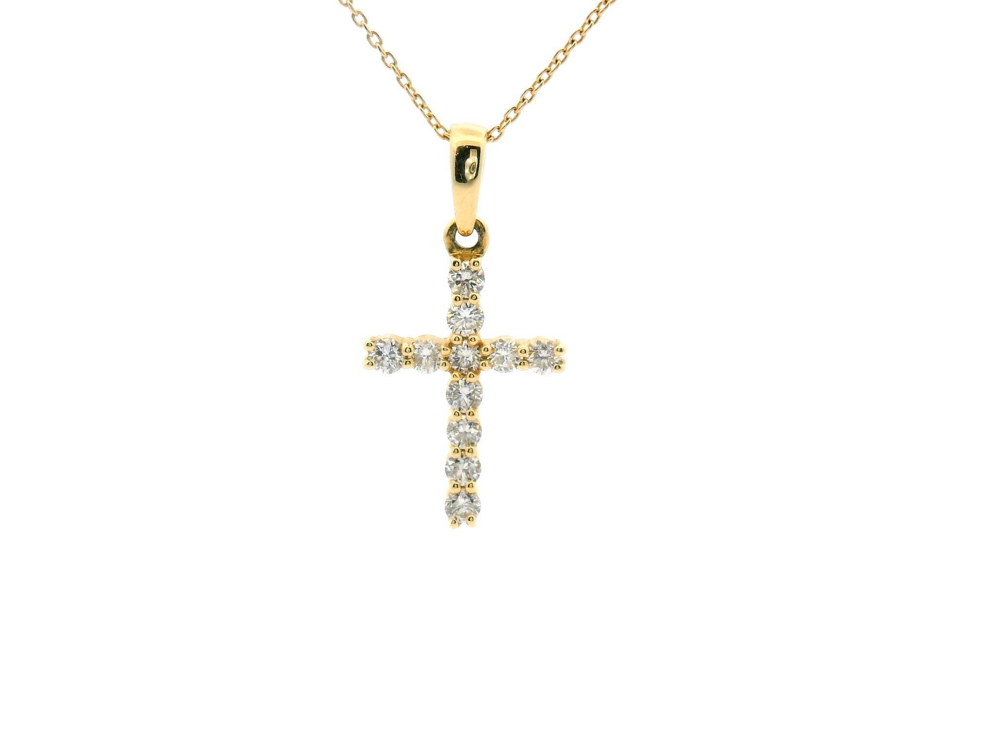 Diamond Cross Pendant Necklace