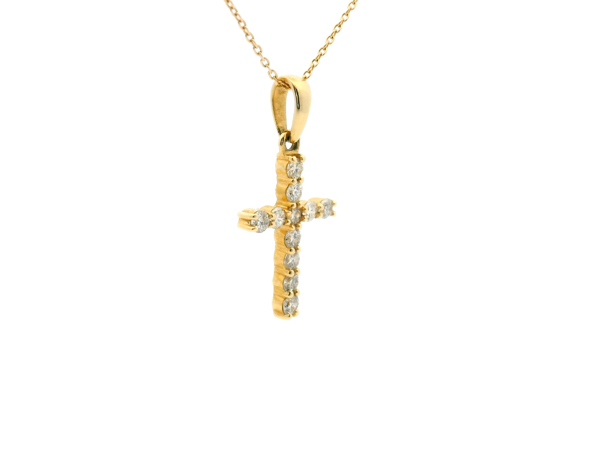 Diamond Cross Pendant Necklace