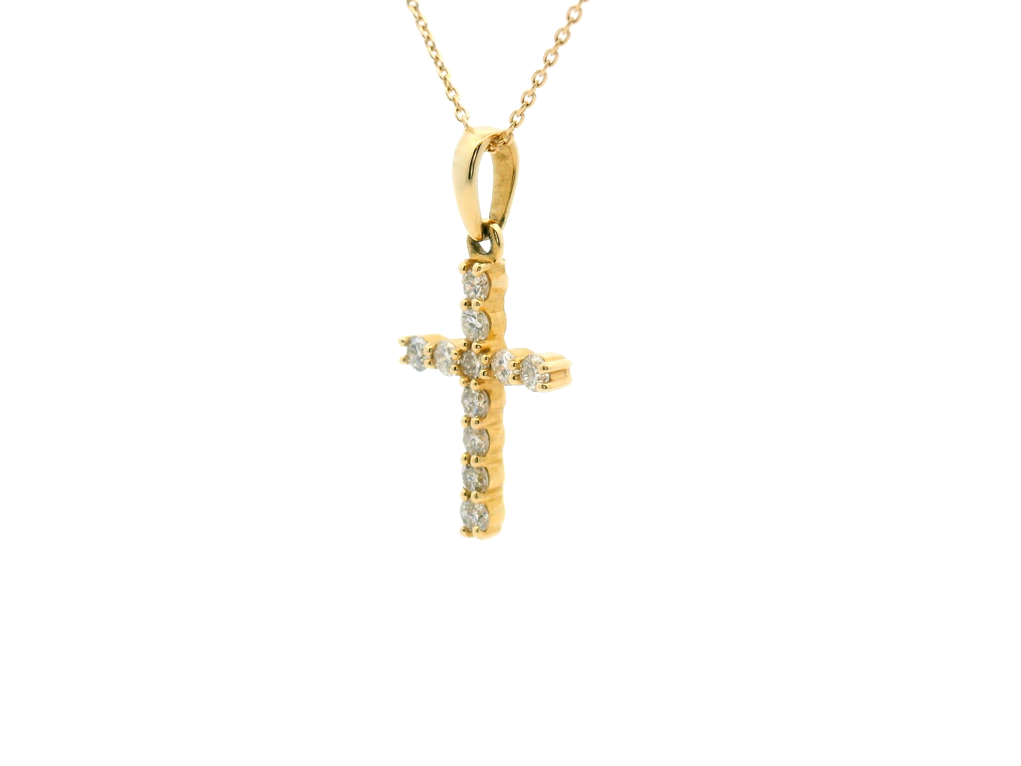 Diamond Cross Pendant Necklace