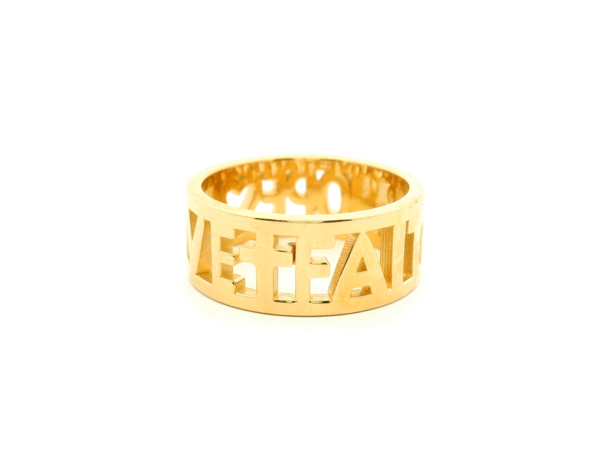 Faith Hope Love Gold Eternity Band