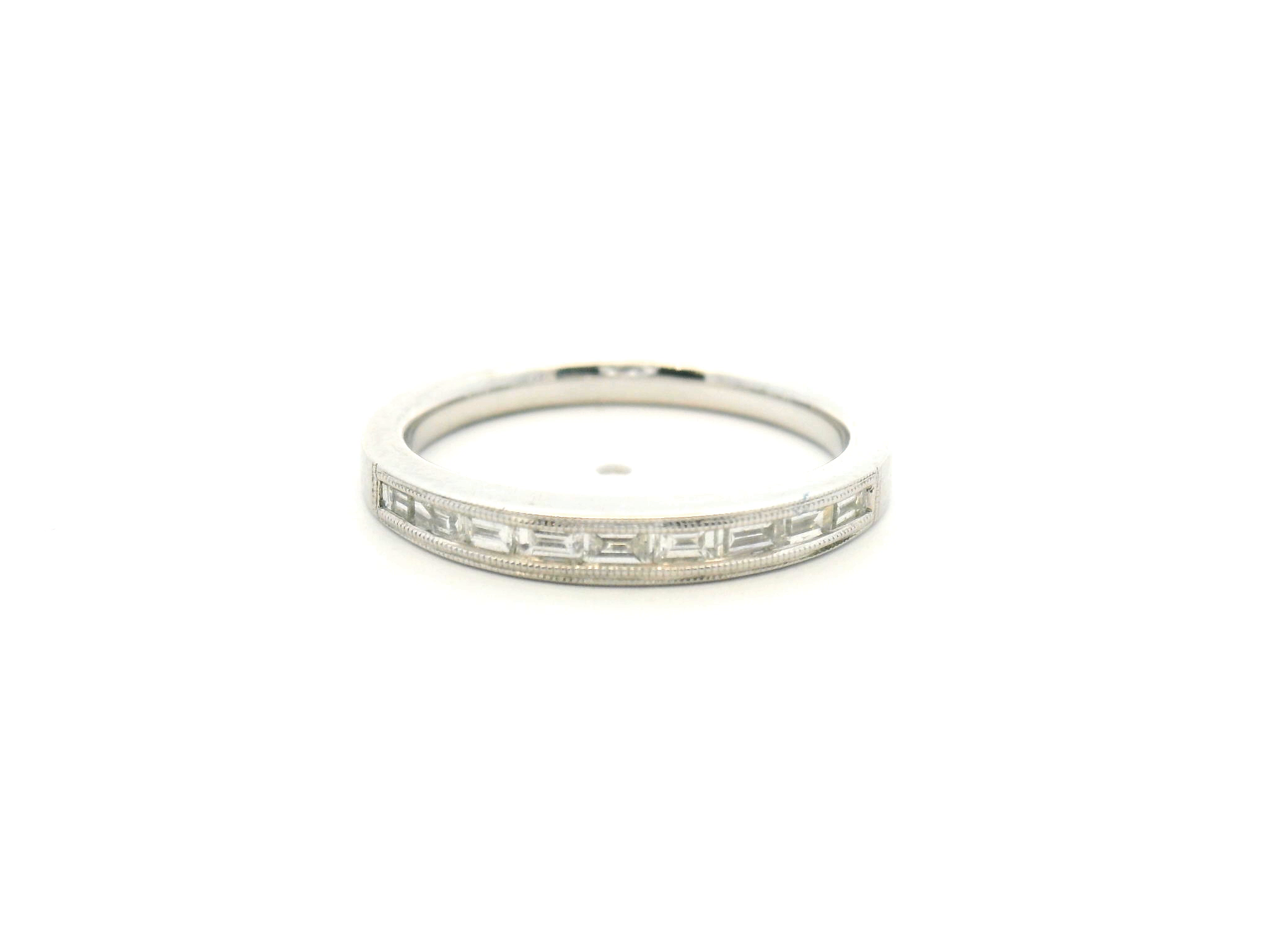 Channel Set Baguette Diamond Wedding Band