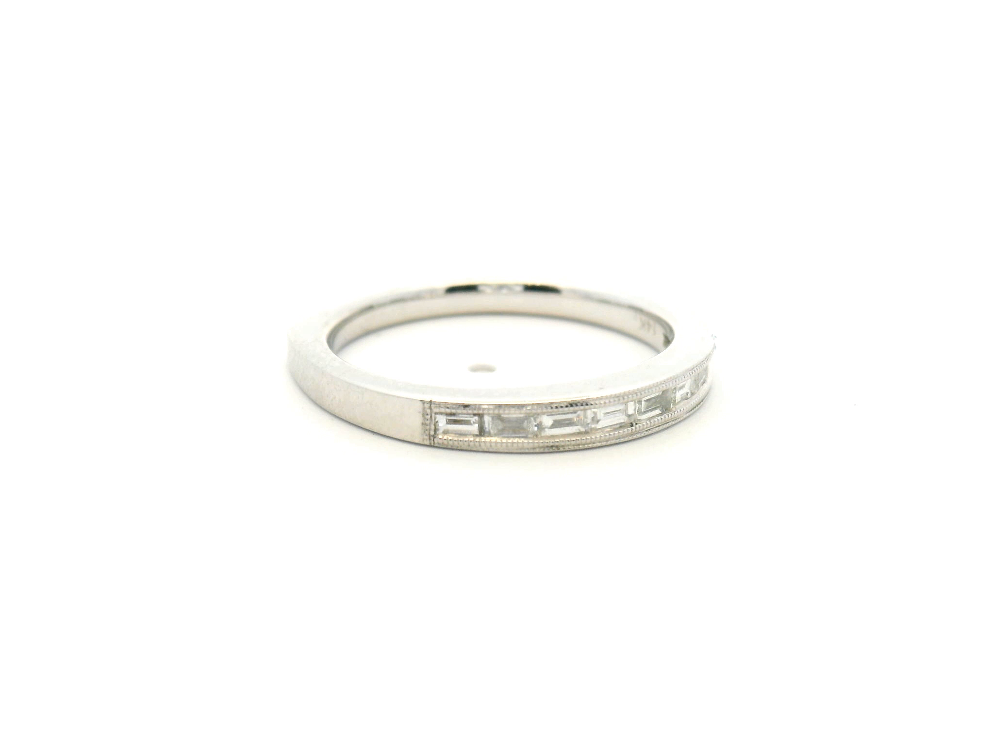 Channel Set Baguette Diamond Wedding Band