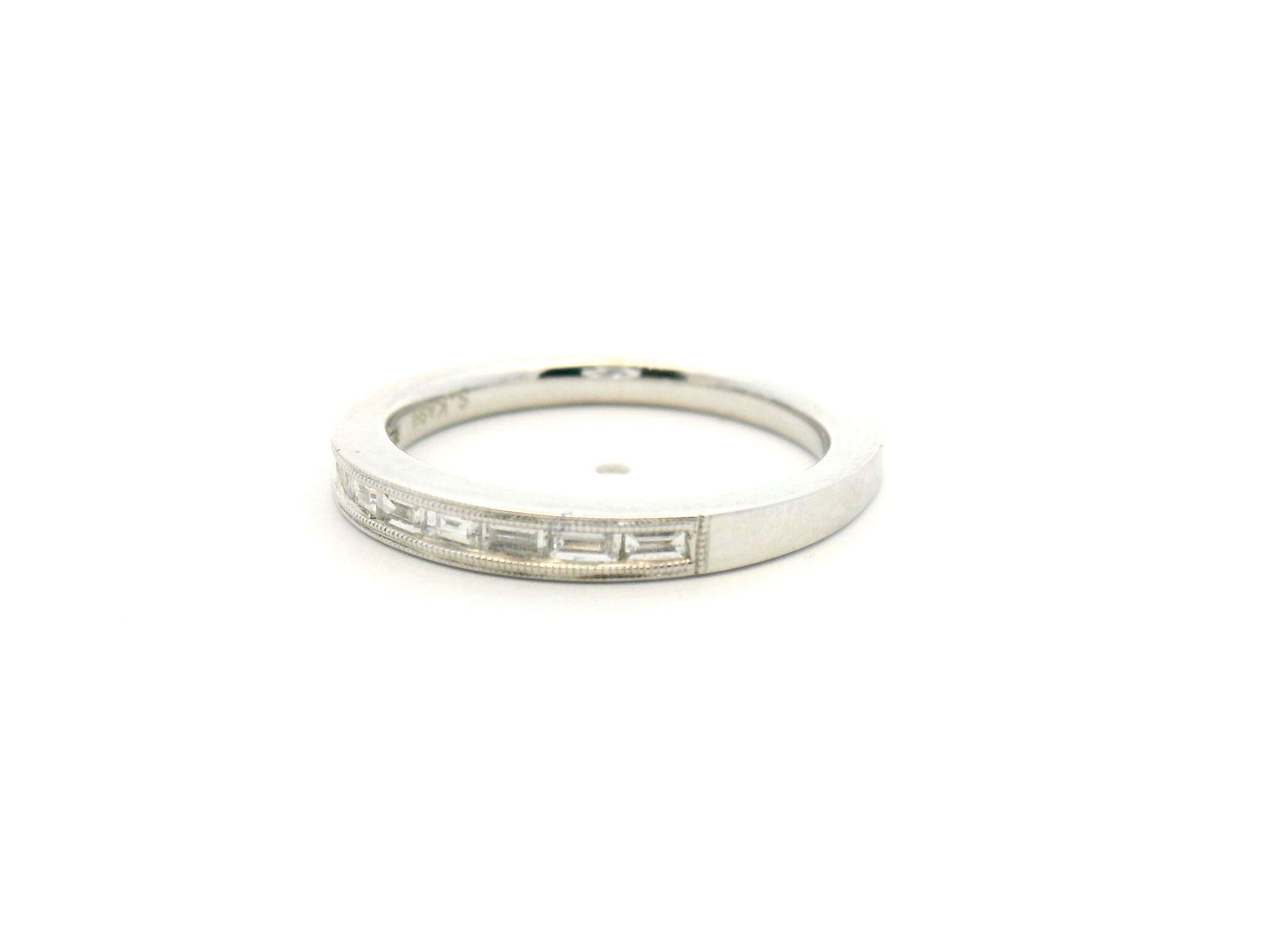 Channel Set Baguette Diamond Wedding Band