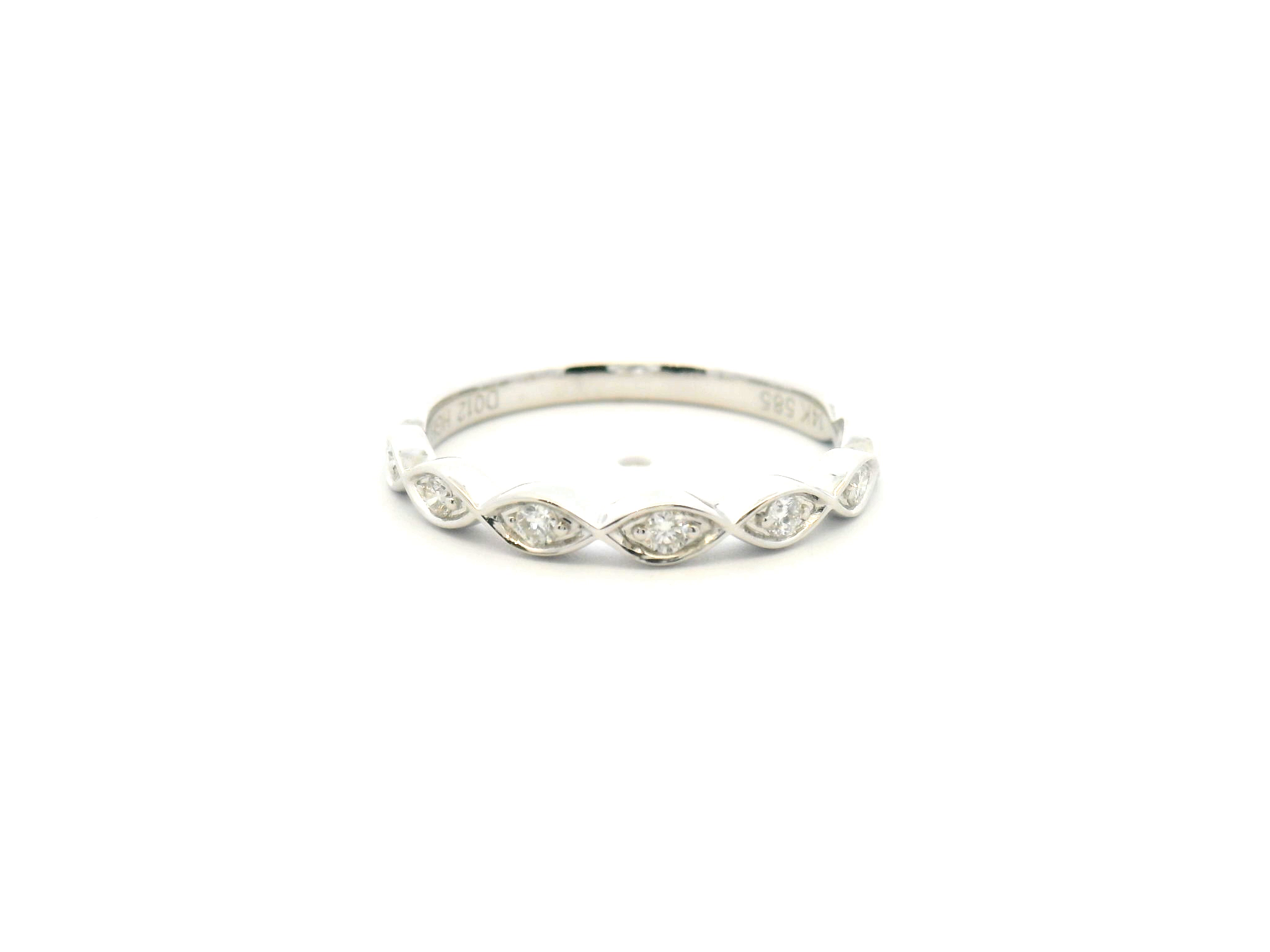Diamond Marquise Frame Wedding Band