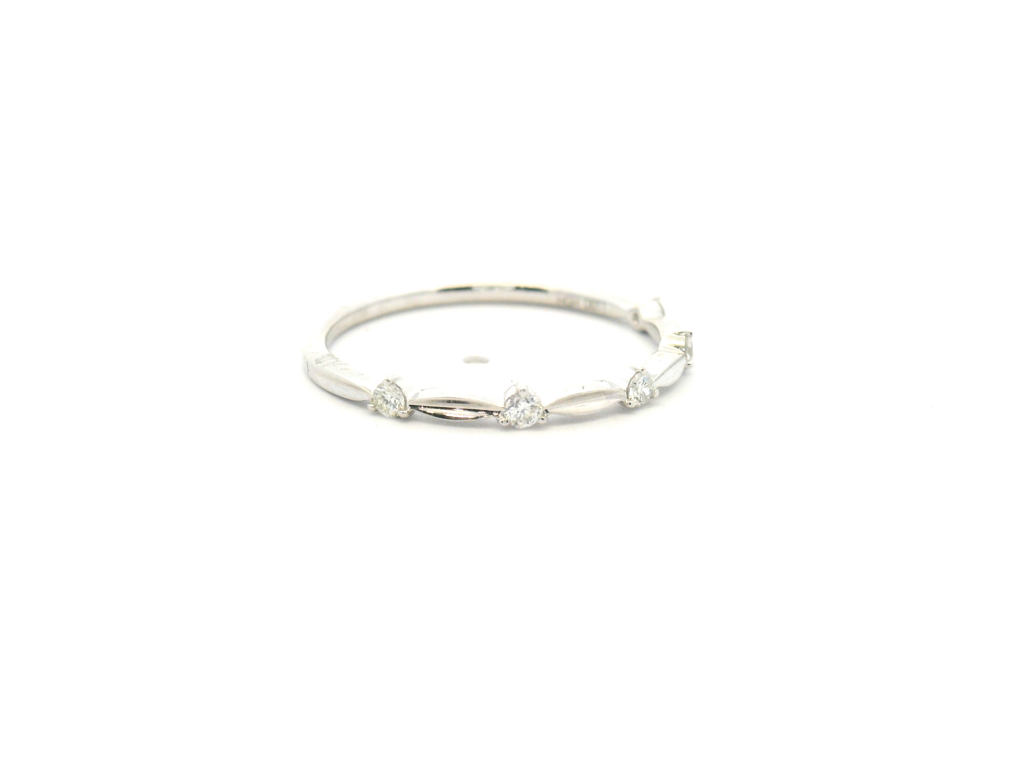 Diamond Marquise Station Wedding Band