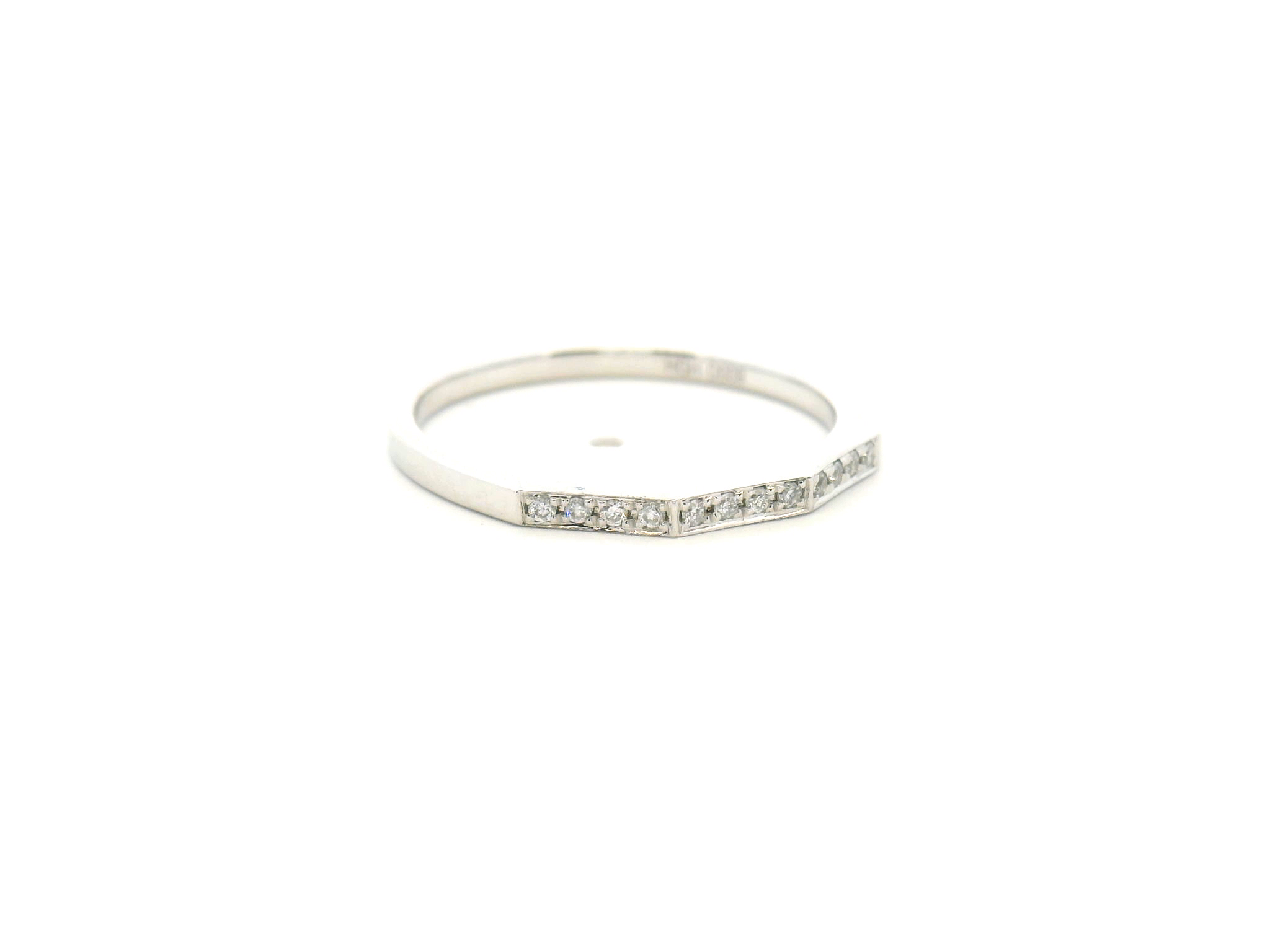 Diamond Chevron Wedding Band