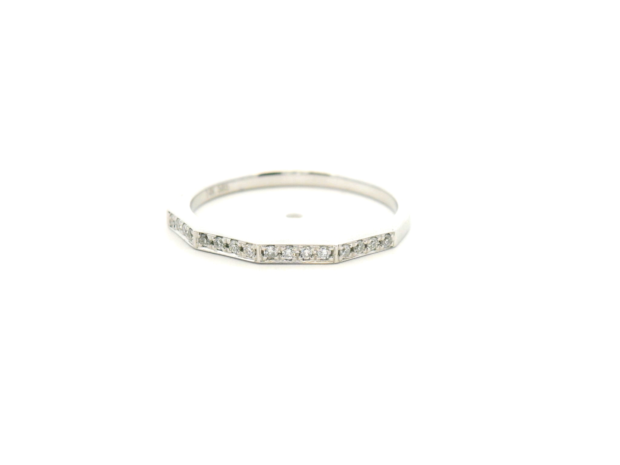 Diamond Chevron Wedding Band