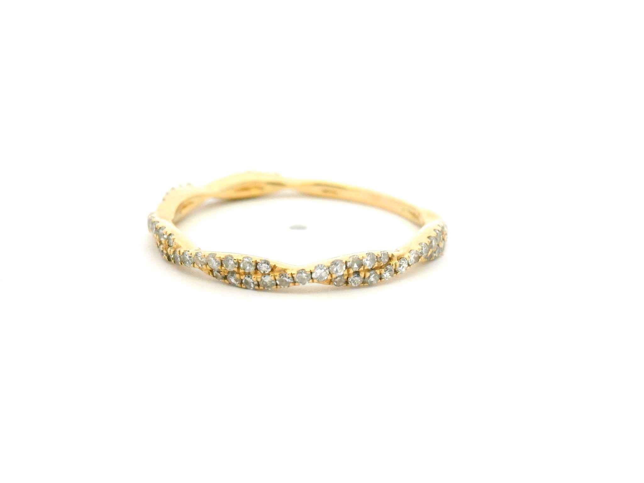 Diamond Twist Wedding Band