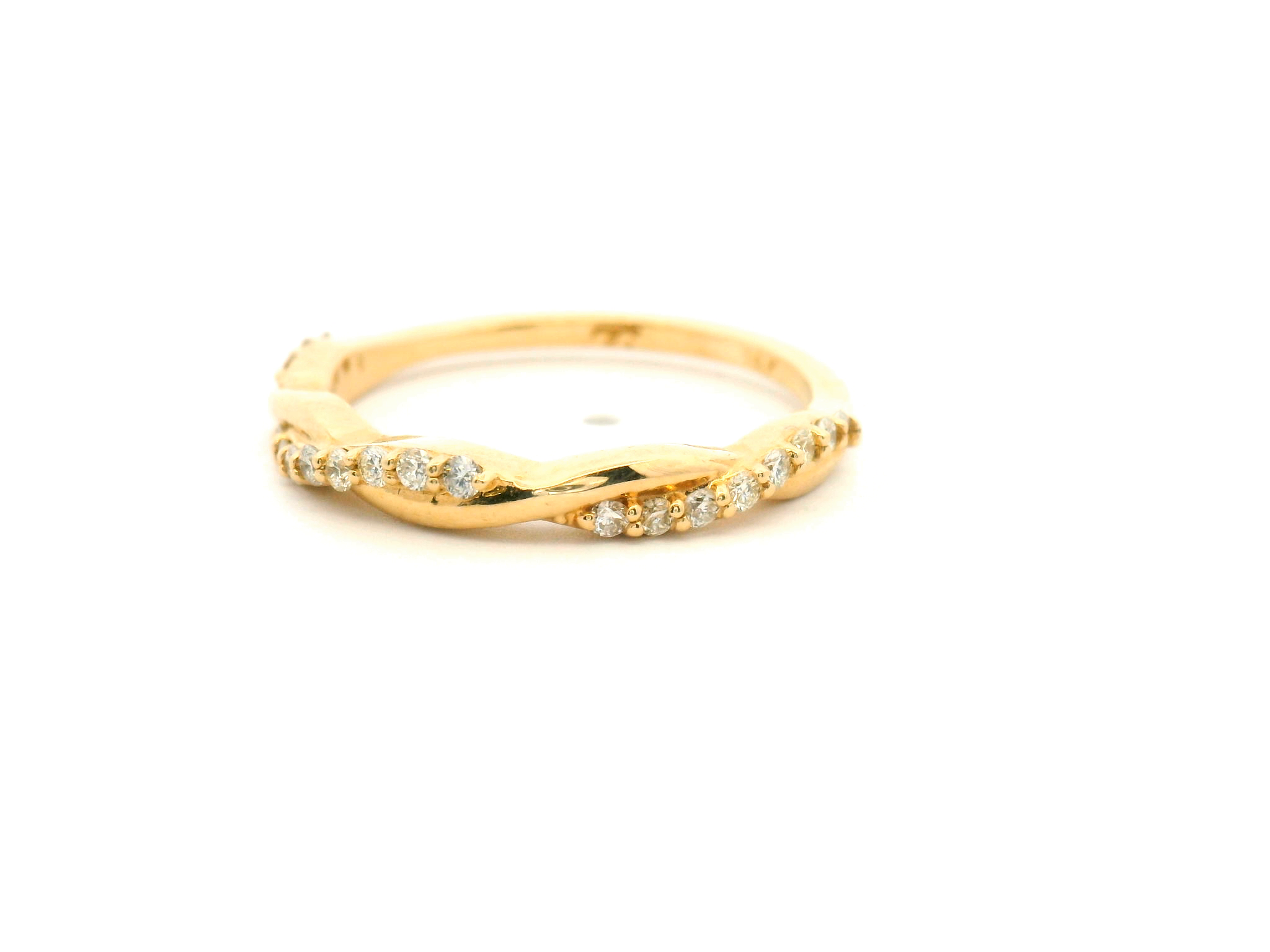 Diamond Twist Wedding Band