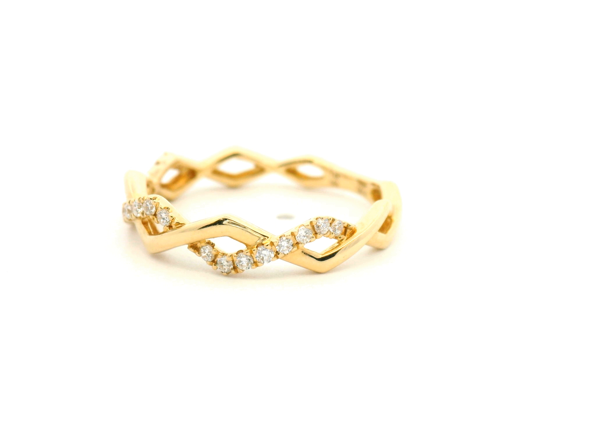 Diamond Twist Wedding Band