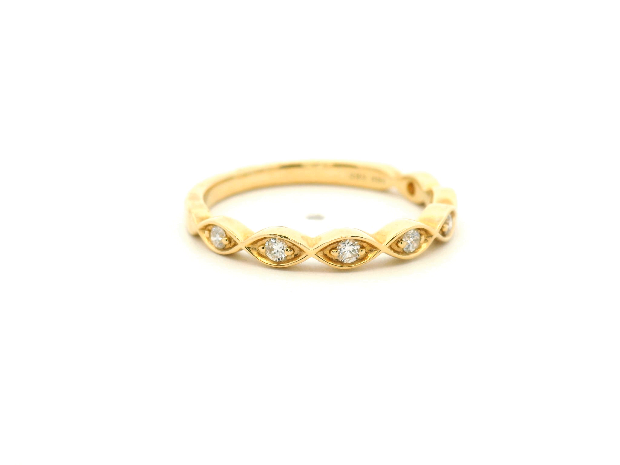 Diamond Marquise Station Wedding Band