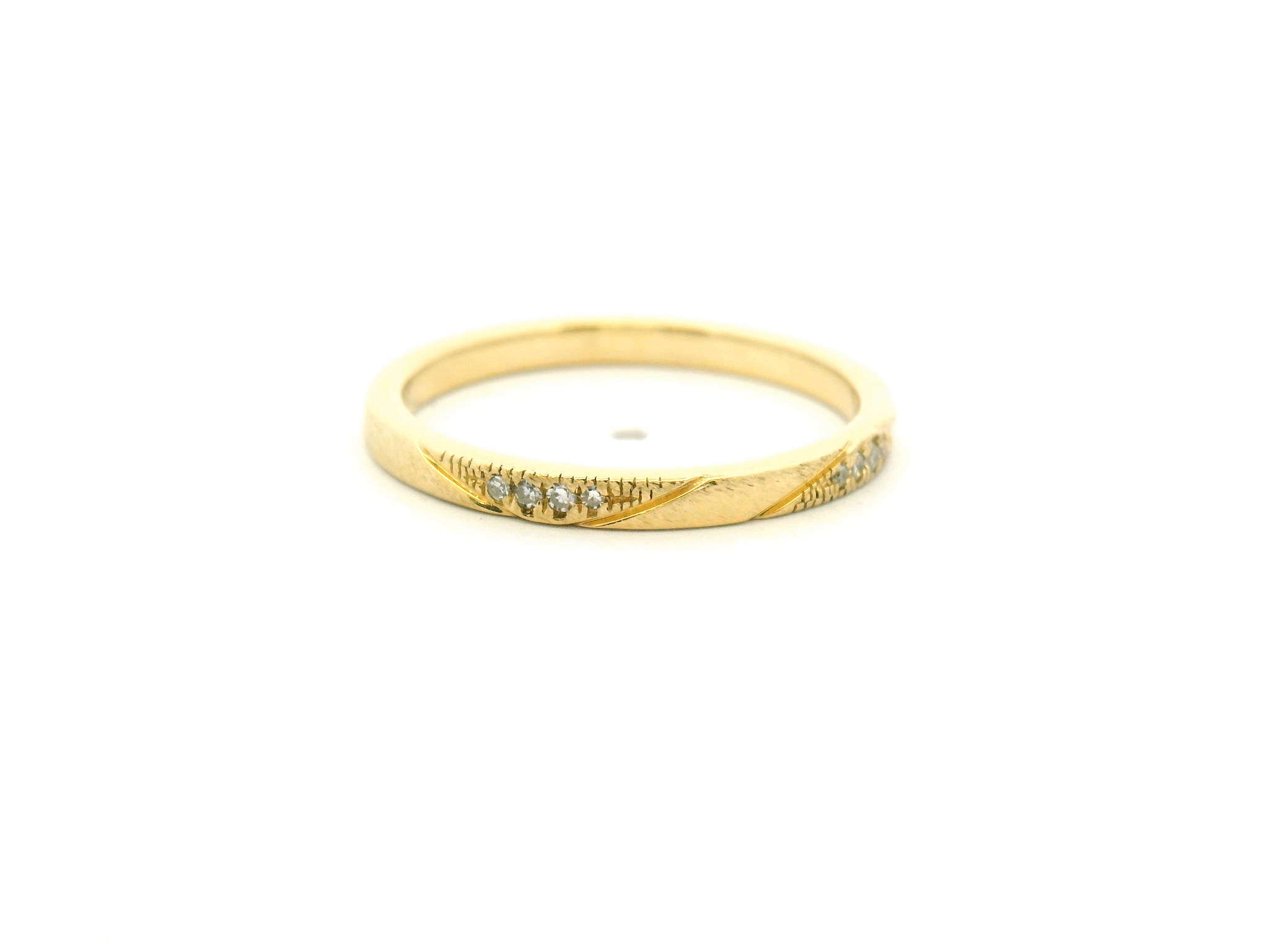 Diamond Accent Textured Wedding Band