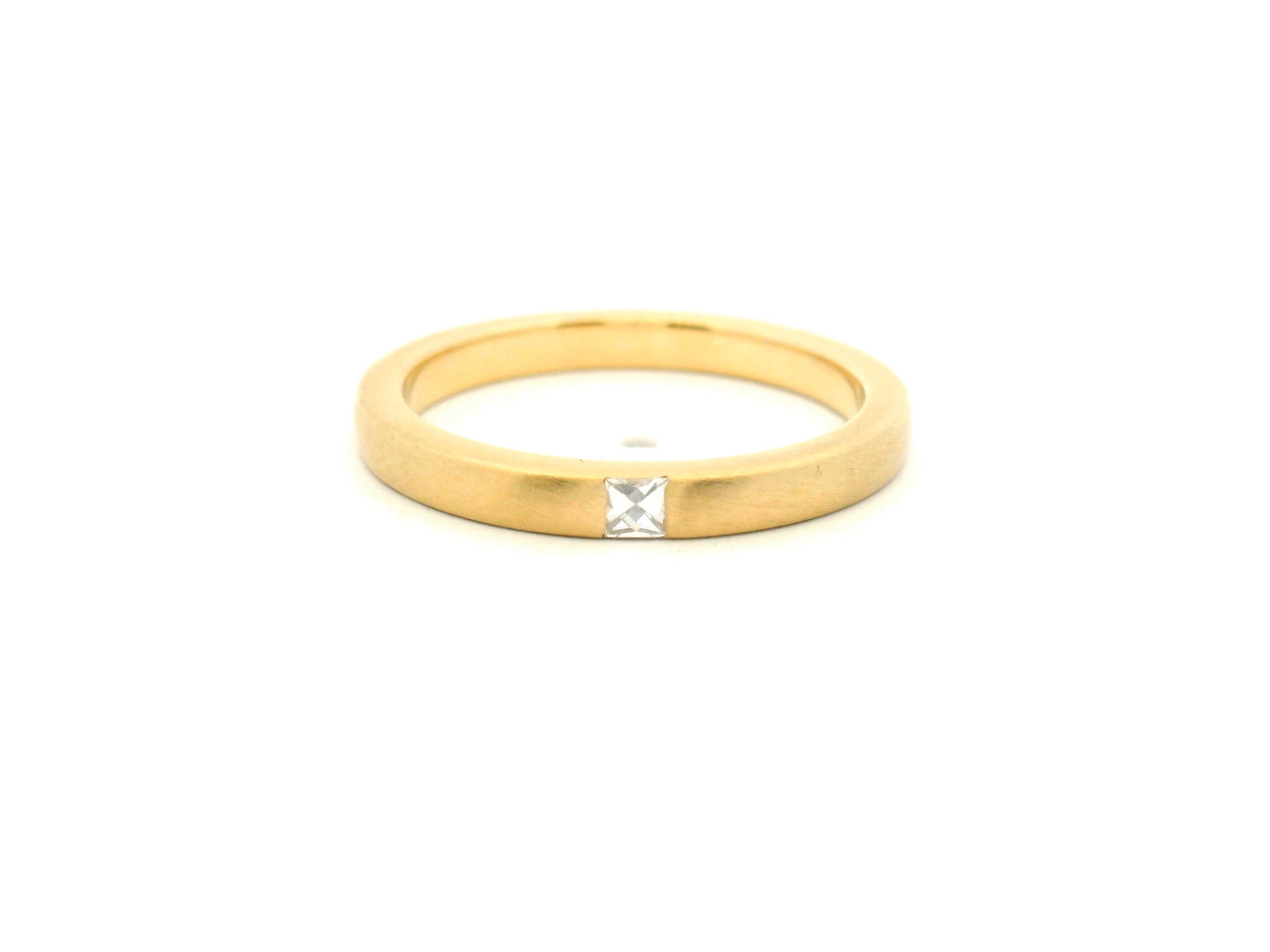 Diamond Flush Set Wedding Band