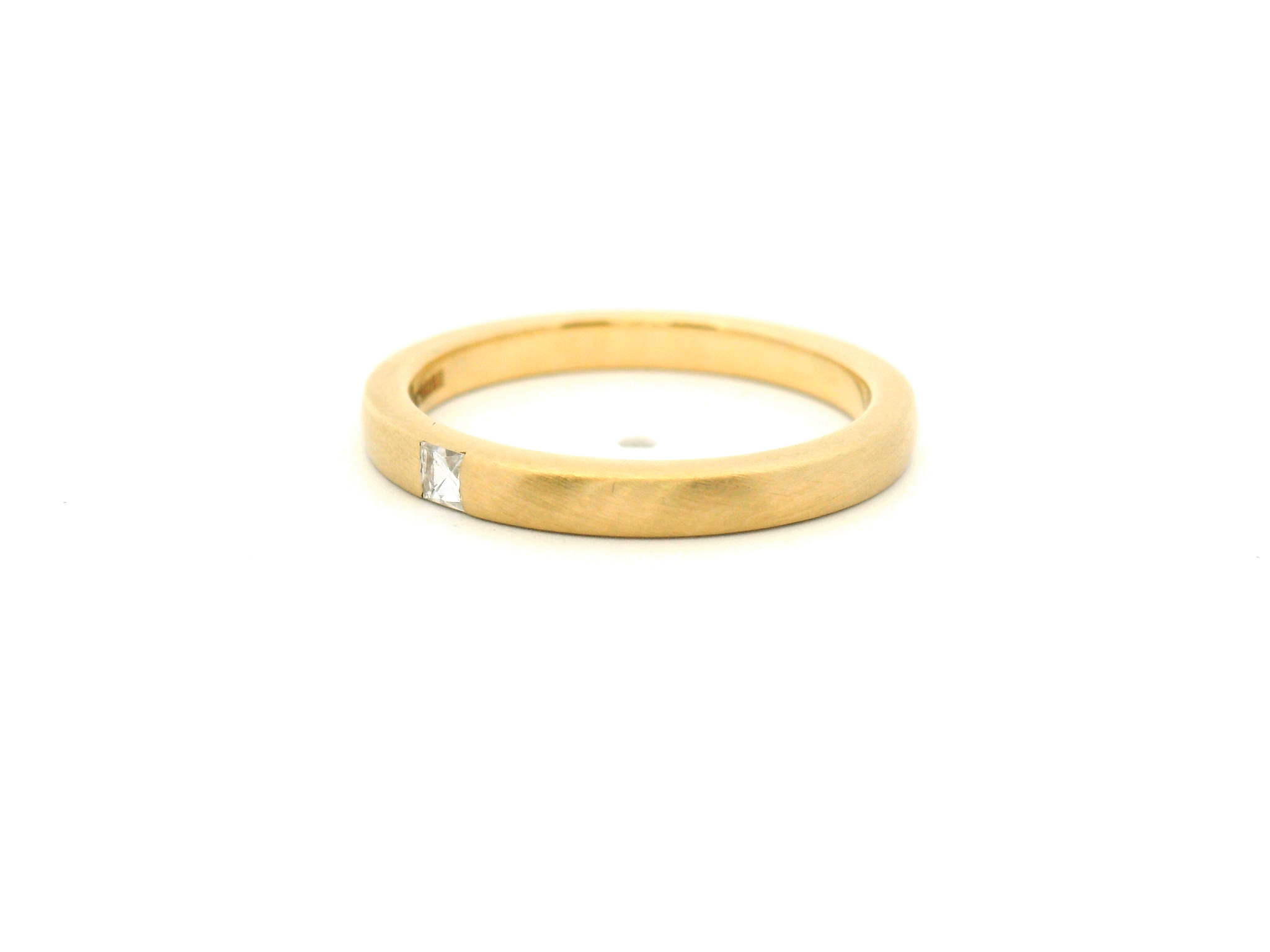 Diamond Flush Set Wedding Band