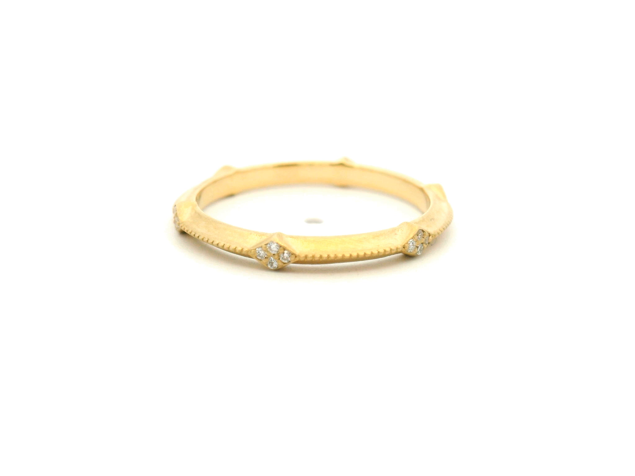 Diamond Knife Edge Wedding Band