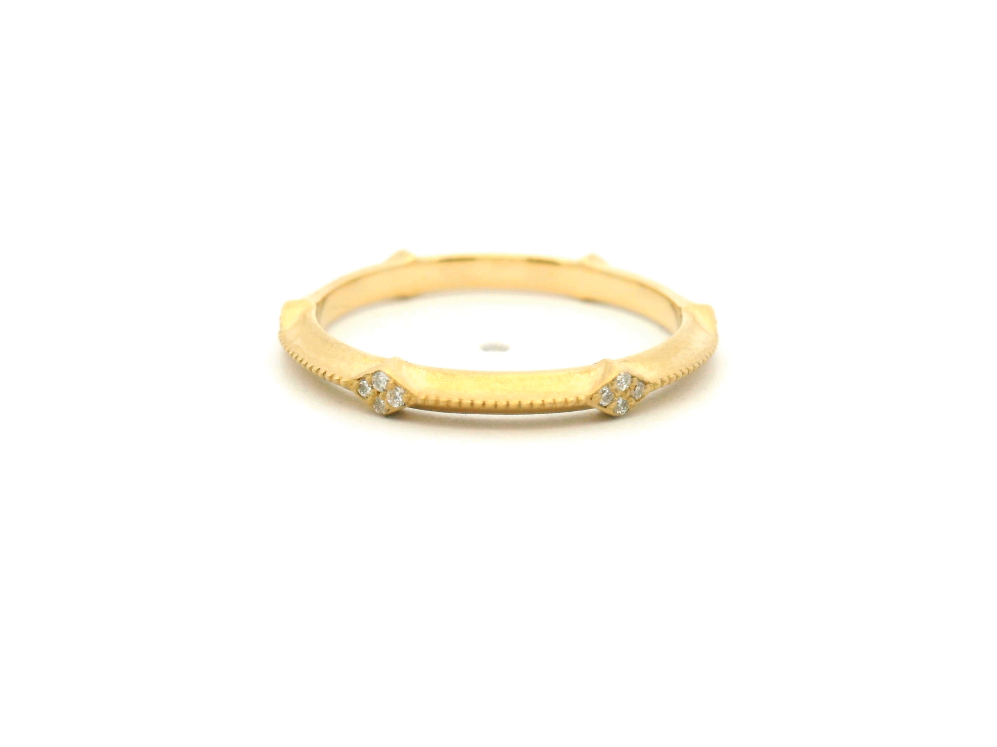 Diamond Knife Edge Wedding Band