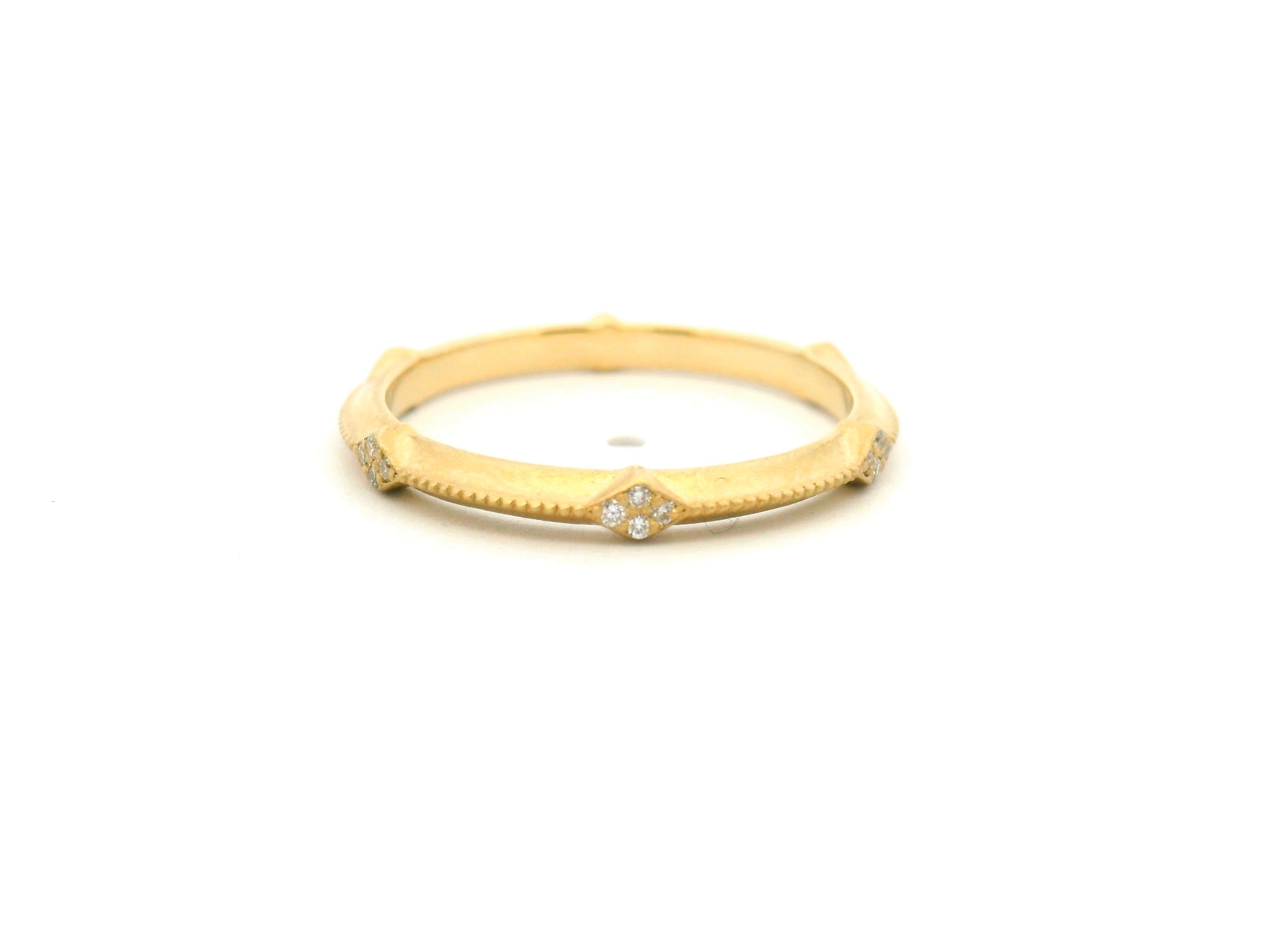 Diamond Knife Edge Wedding Band
