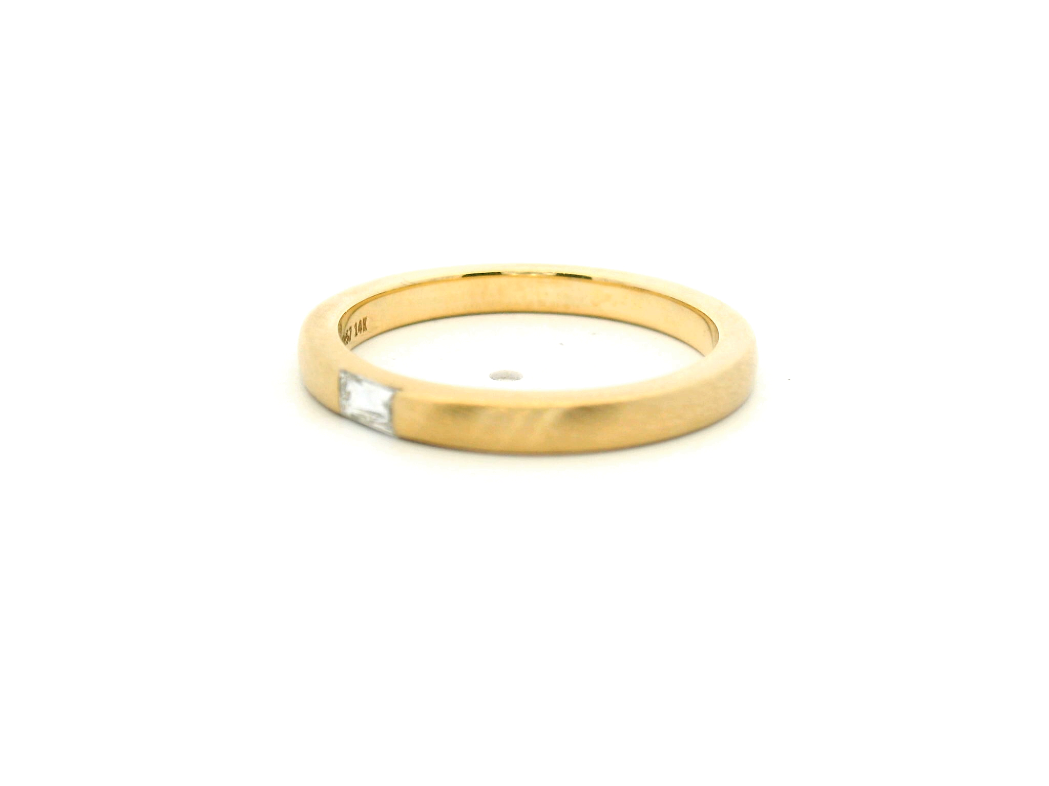 Diamond Flush Set Wedding Band