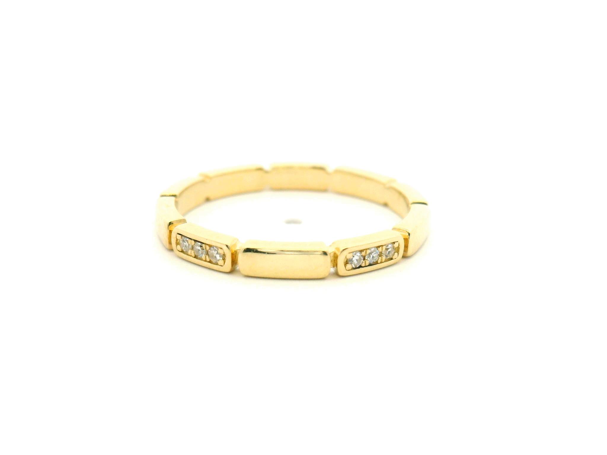 Diamond Station Link Wedding Band