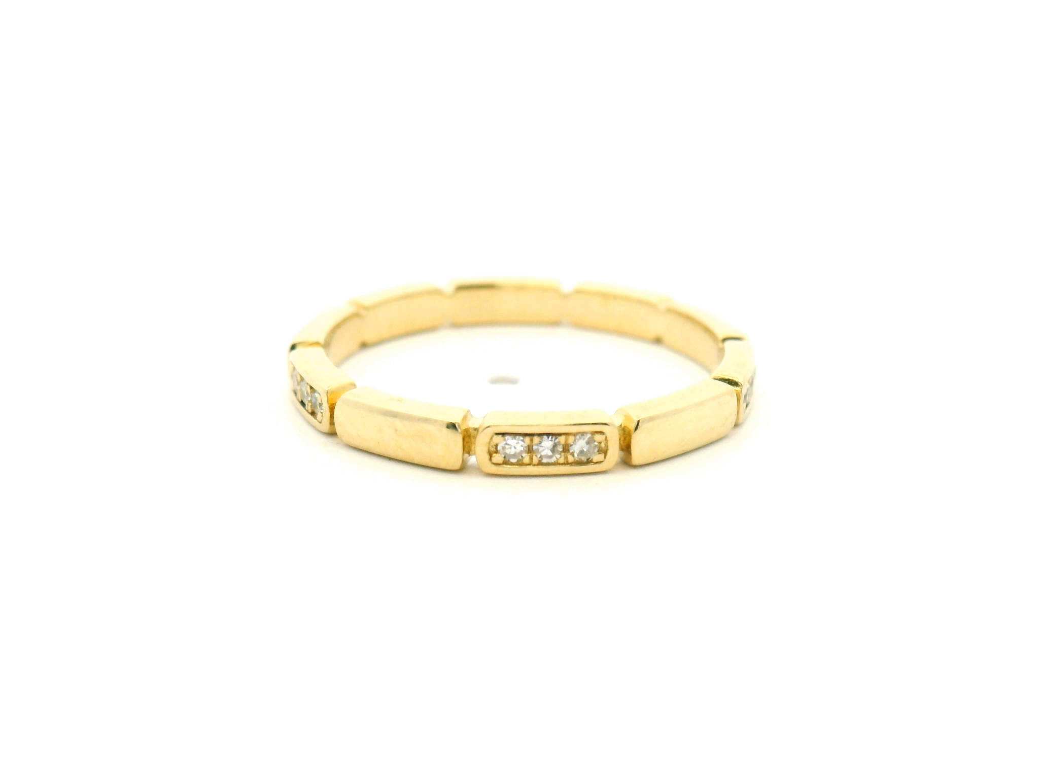 Diamond Station Link Wedding Band