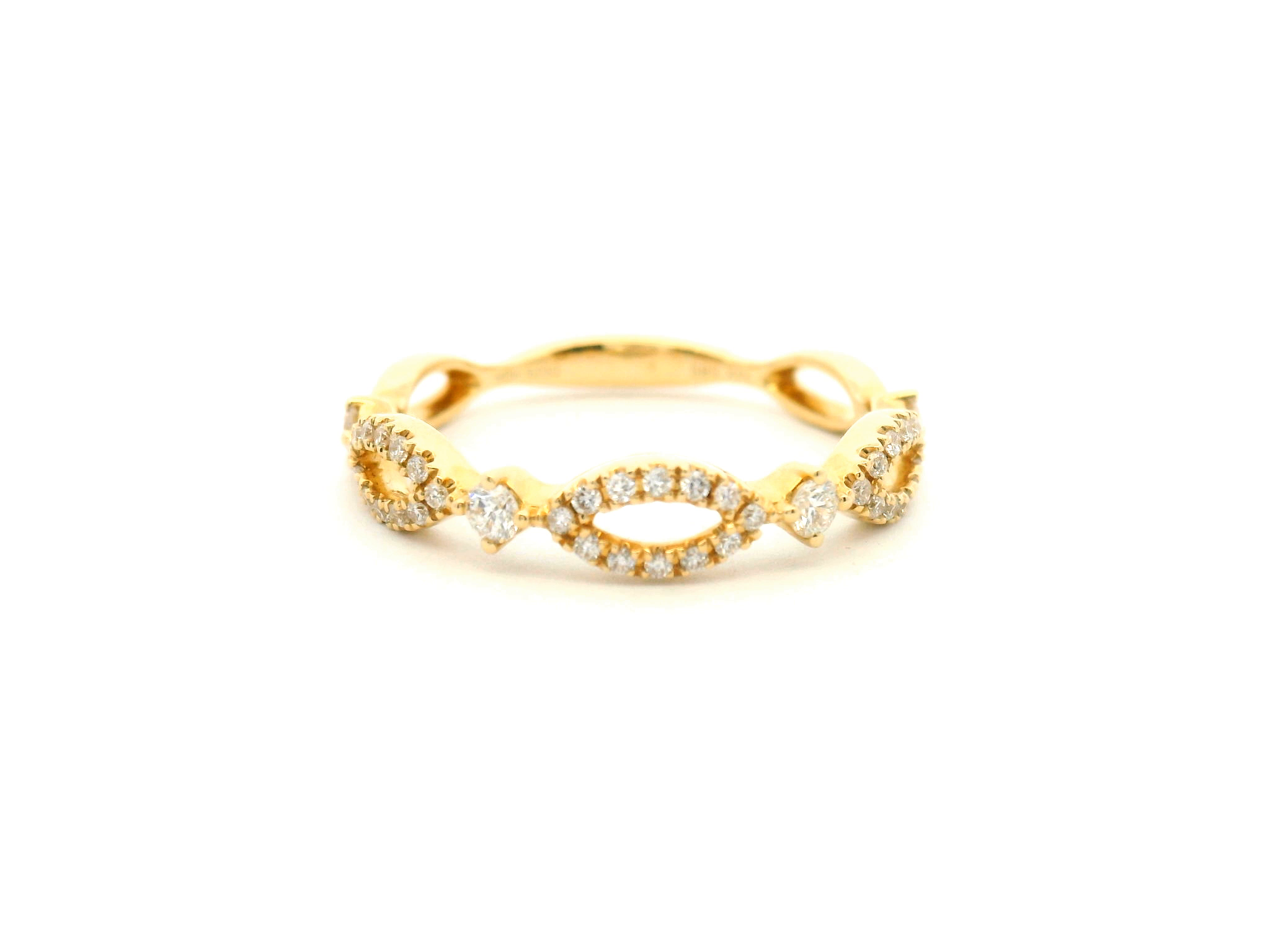 Diamond Twist Wedding Band