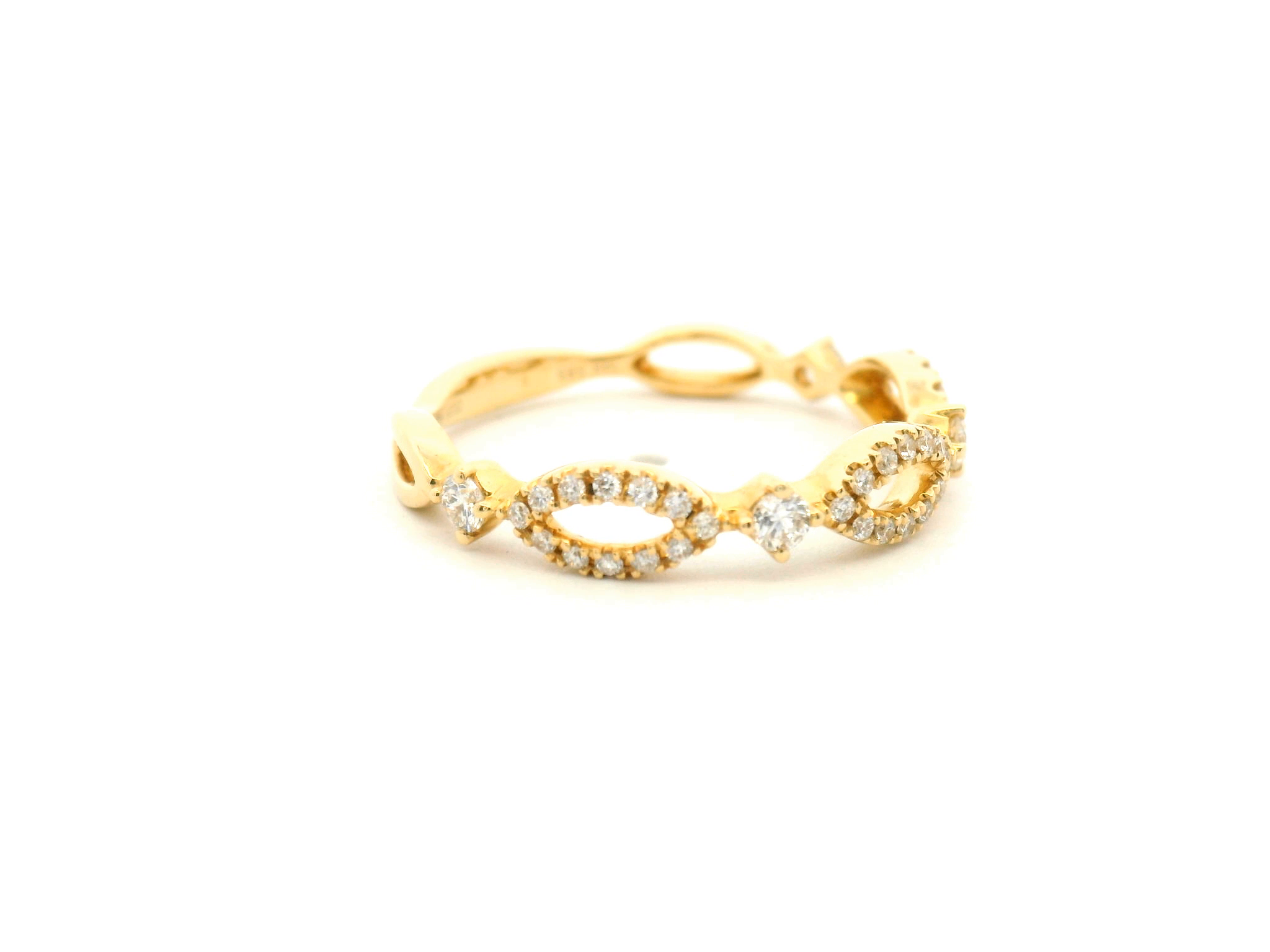 Diamond Twist Wedding Band