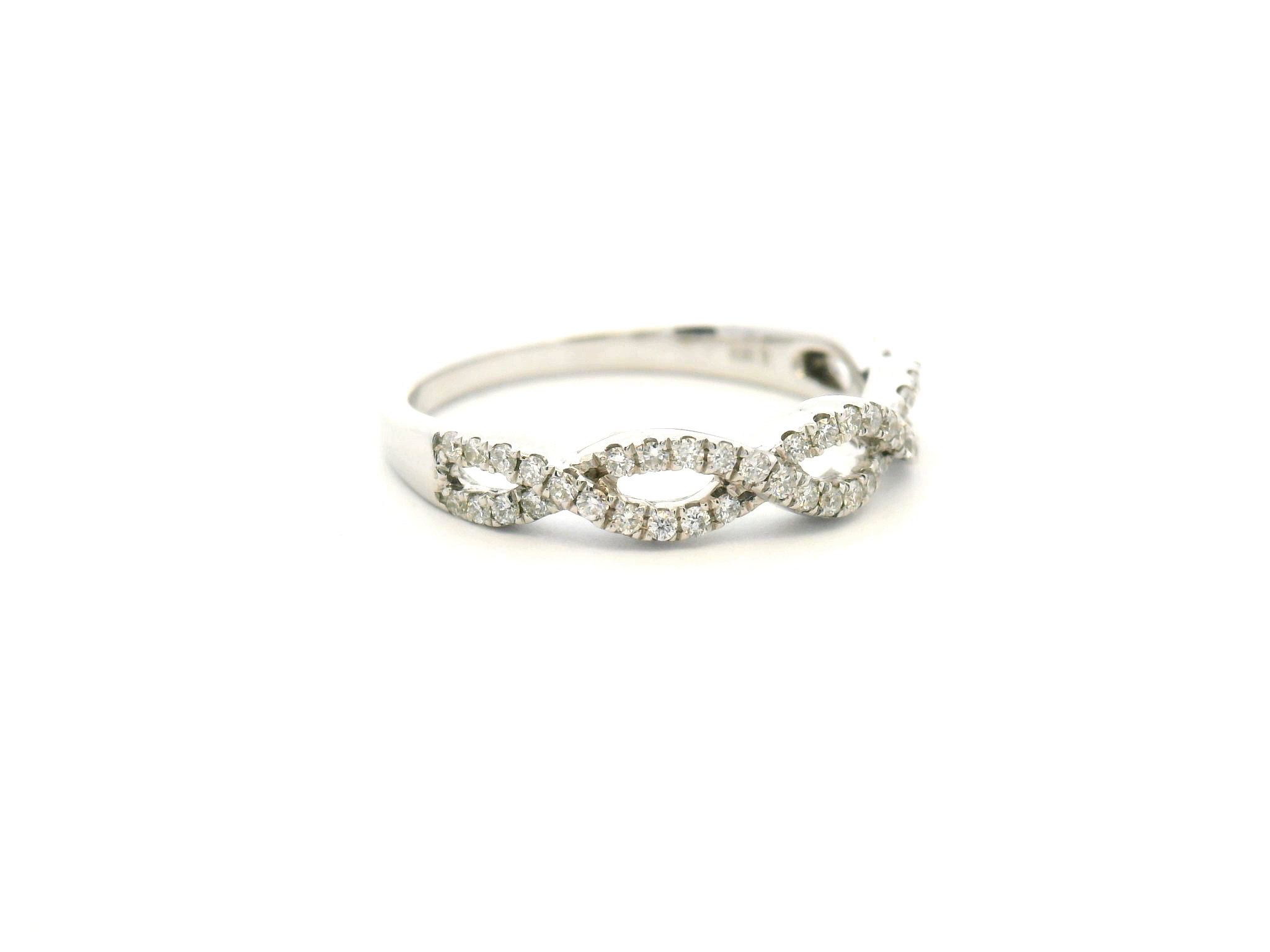 Diamond Twist Wedding Band