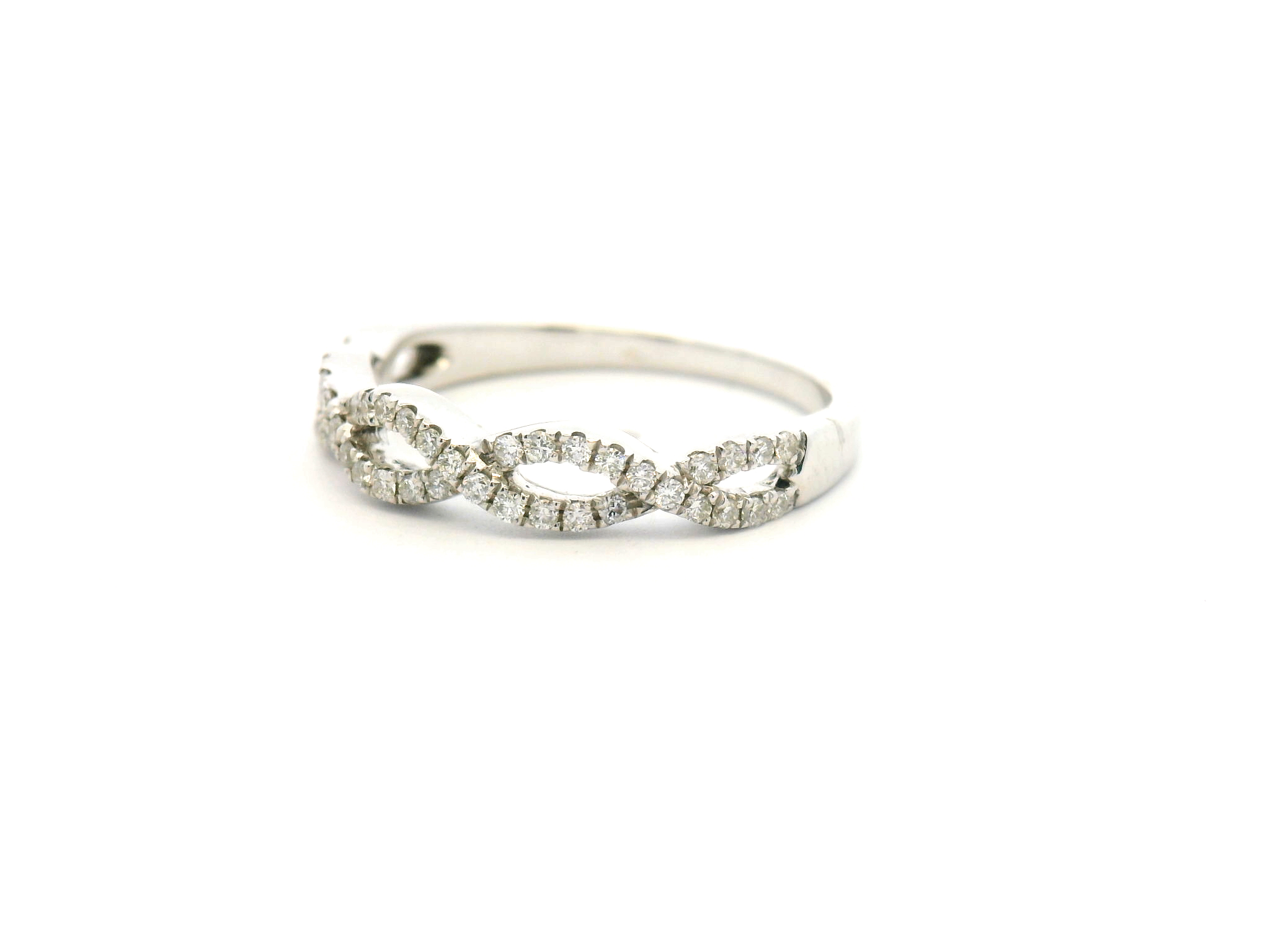 Diamond Twist Wedding Band