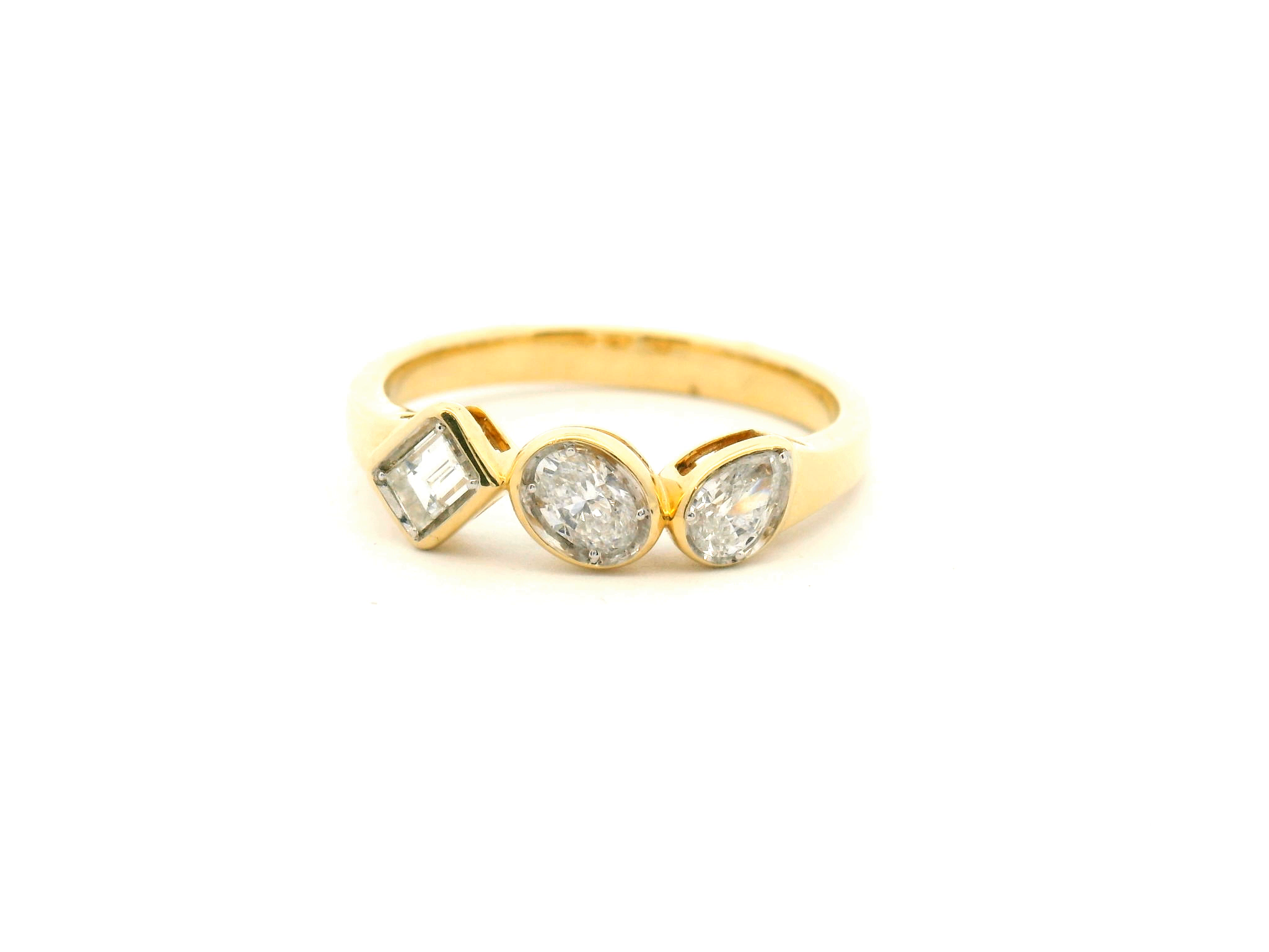 Bezel Set Fancy Shape Diamond Fashion Ring