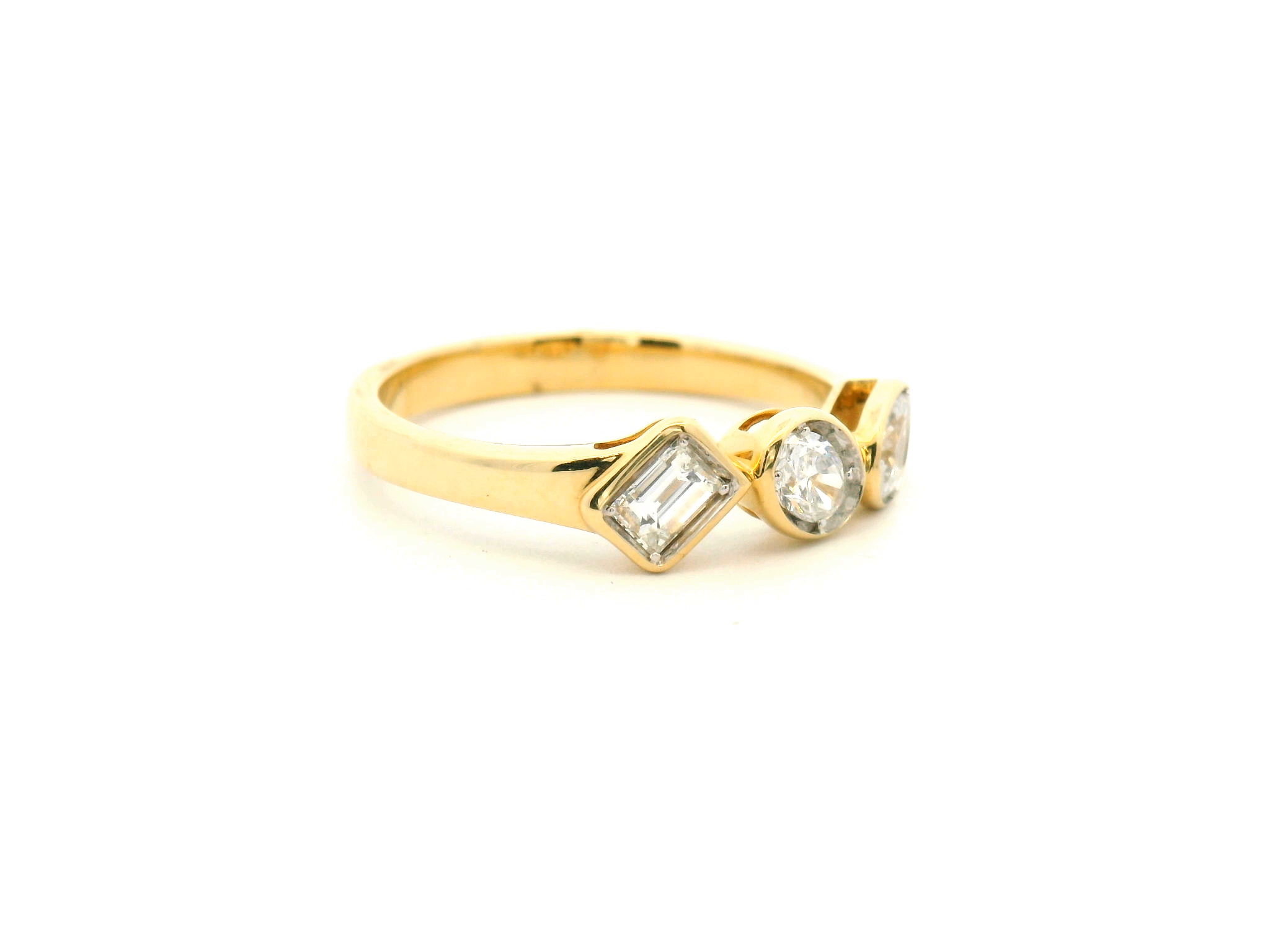Bezel Set Fancy Shape Diamond Fashion Ring
