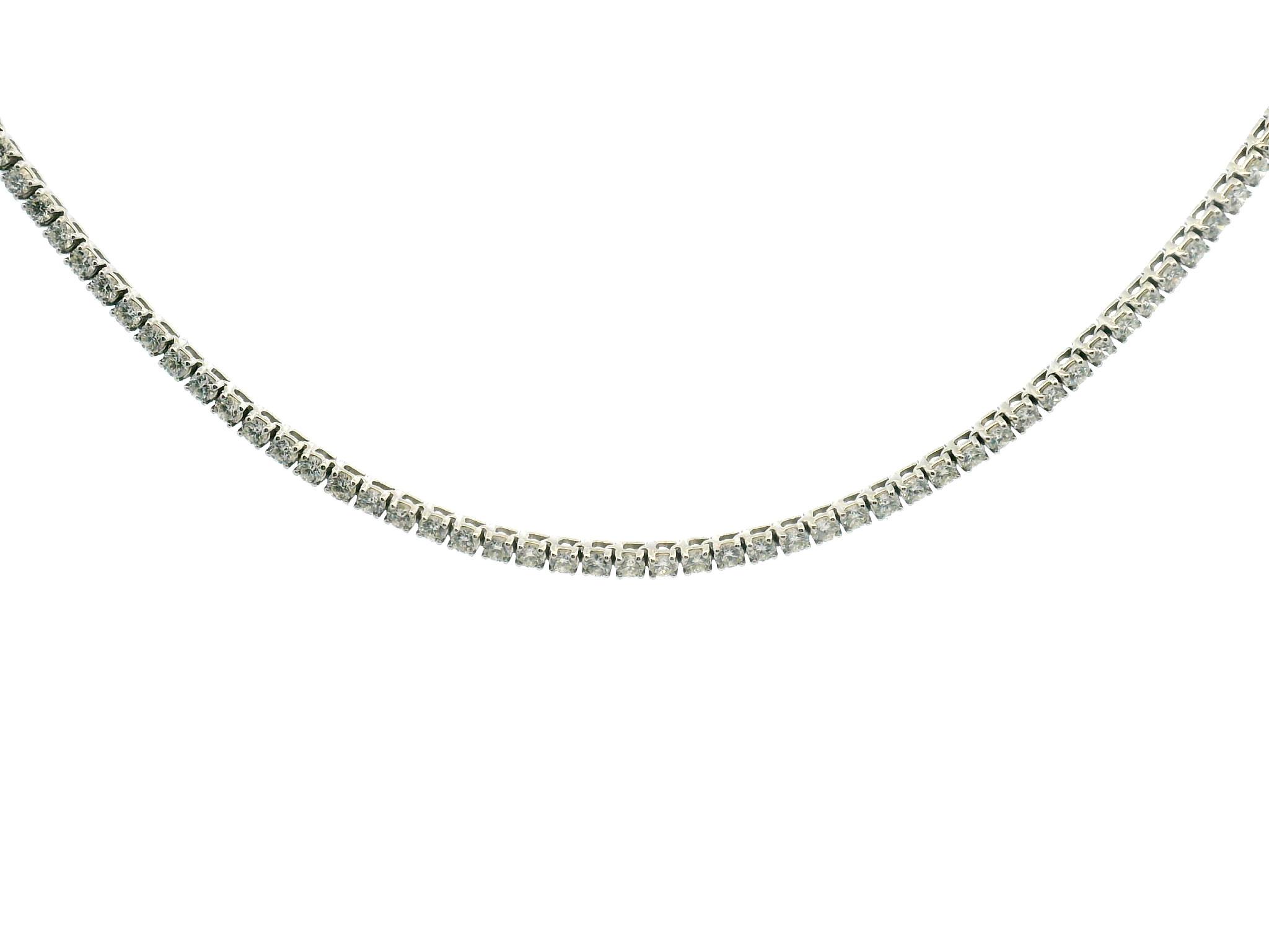 Diamond Straight Line Tennis Necklace