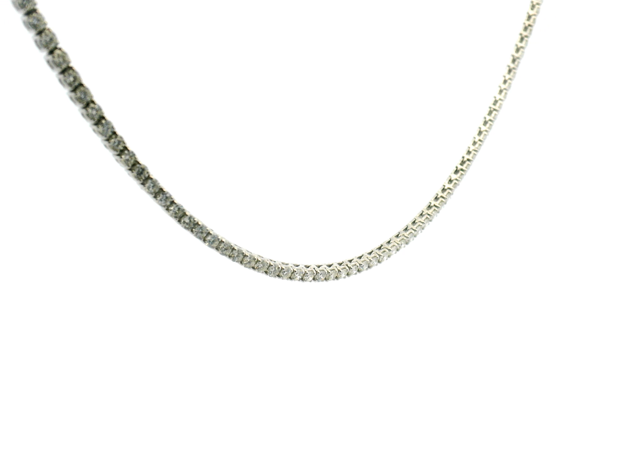 Diamond Straight Line Tennis Necklace