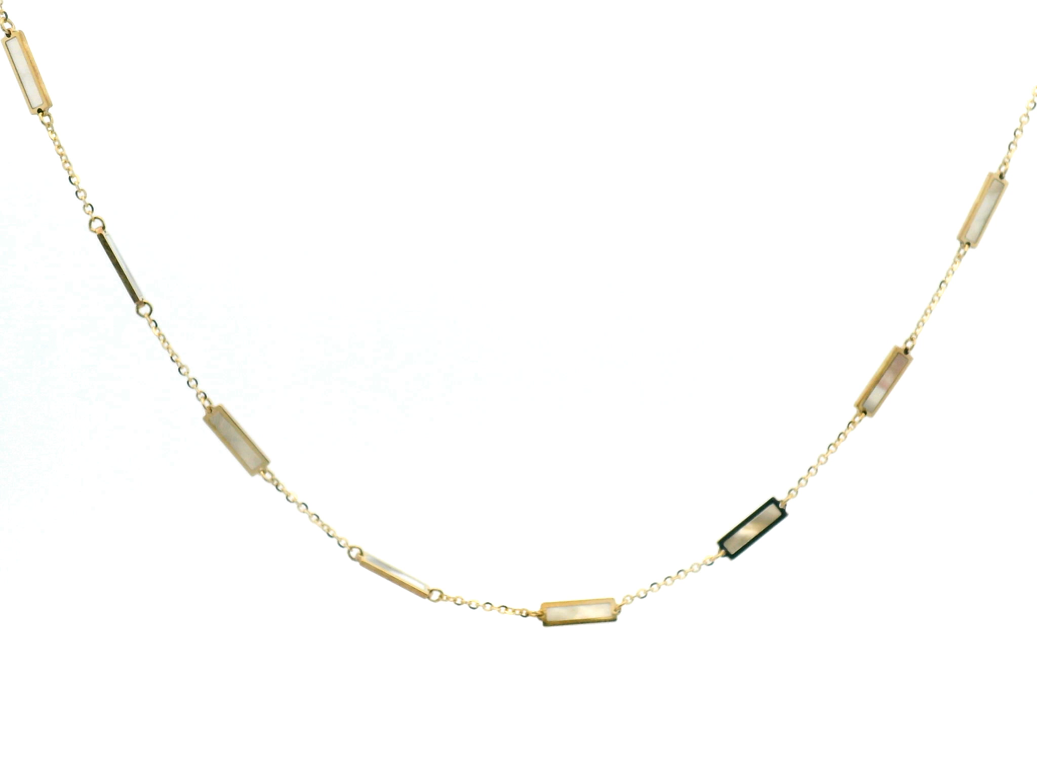 Mother of Pearl Station Necklace