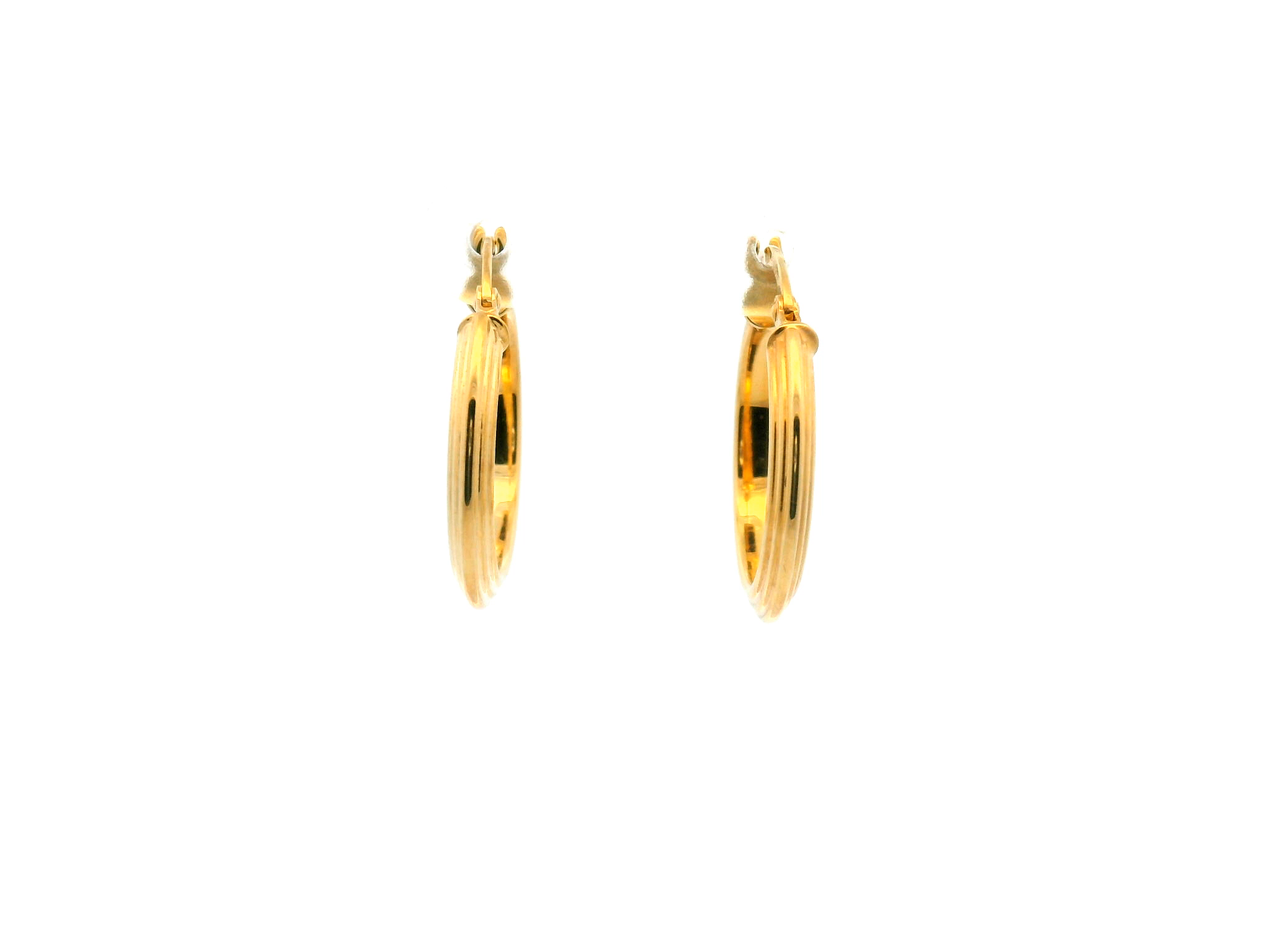 Yellow Gold Hinged Hoop Earrings