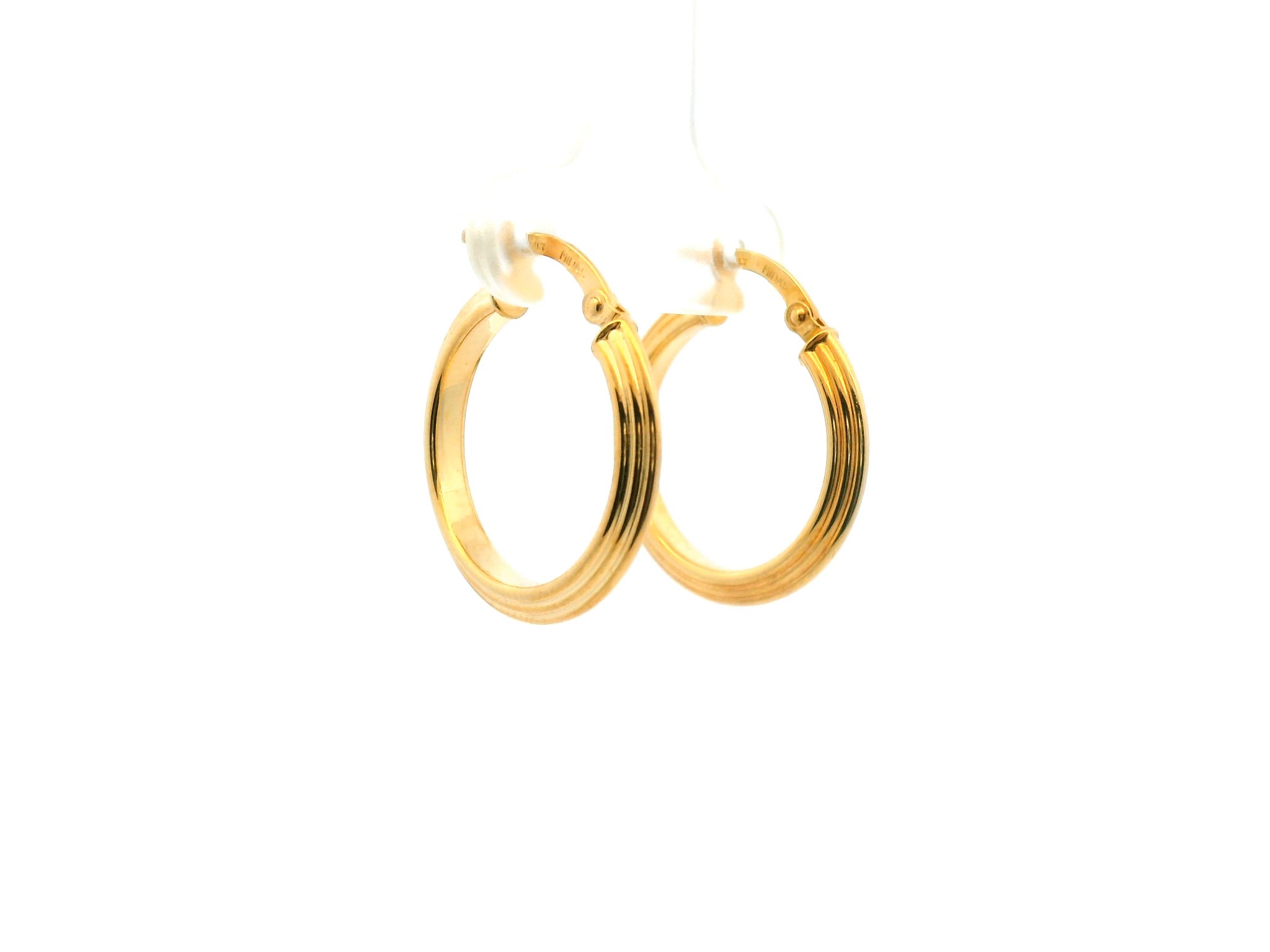 Yellow Gold Hinged Hoop Earrings