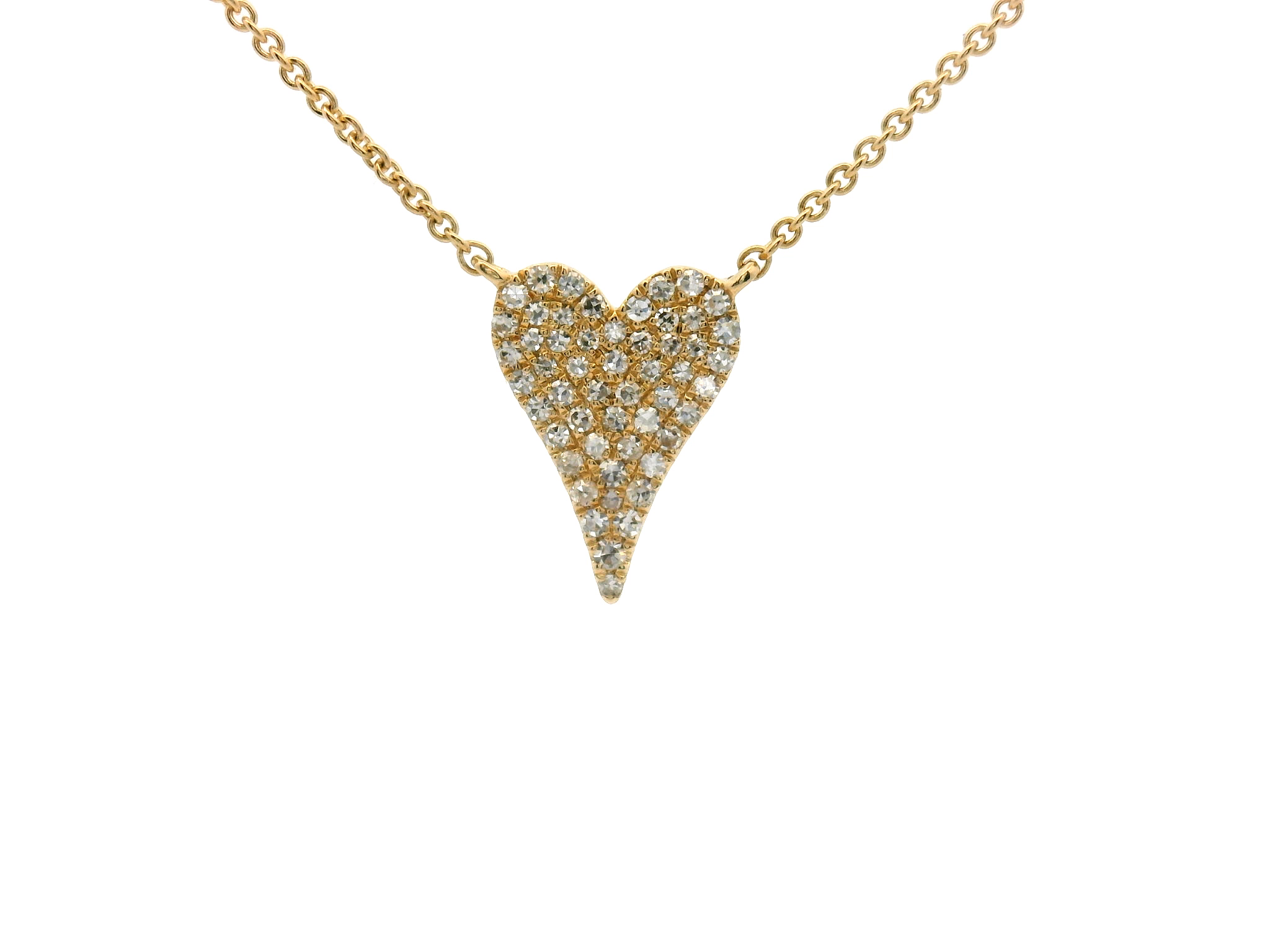 Diamond Pavé Heart Pendant Necklace