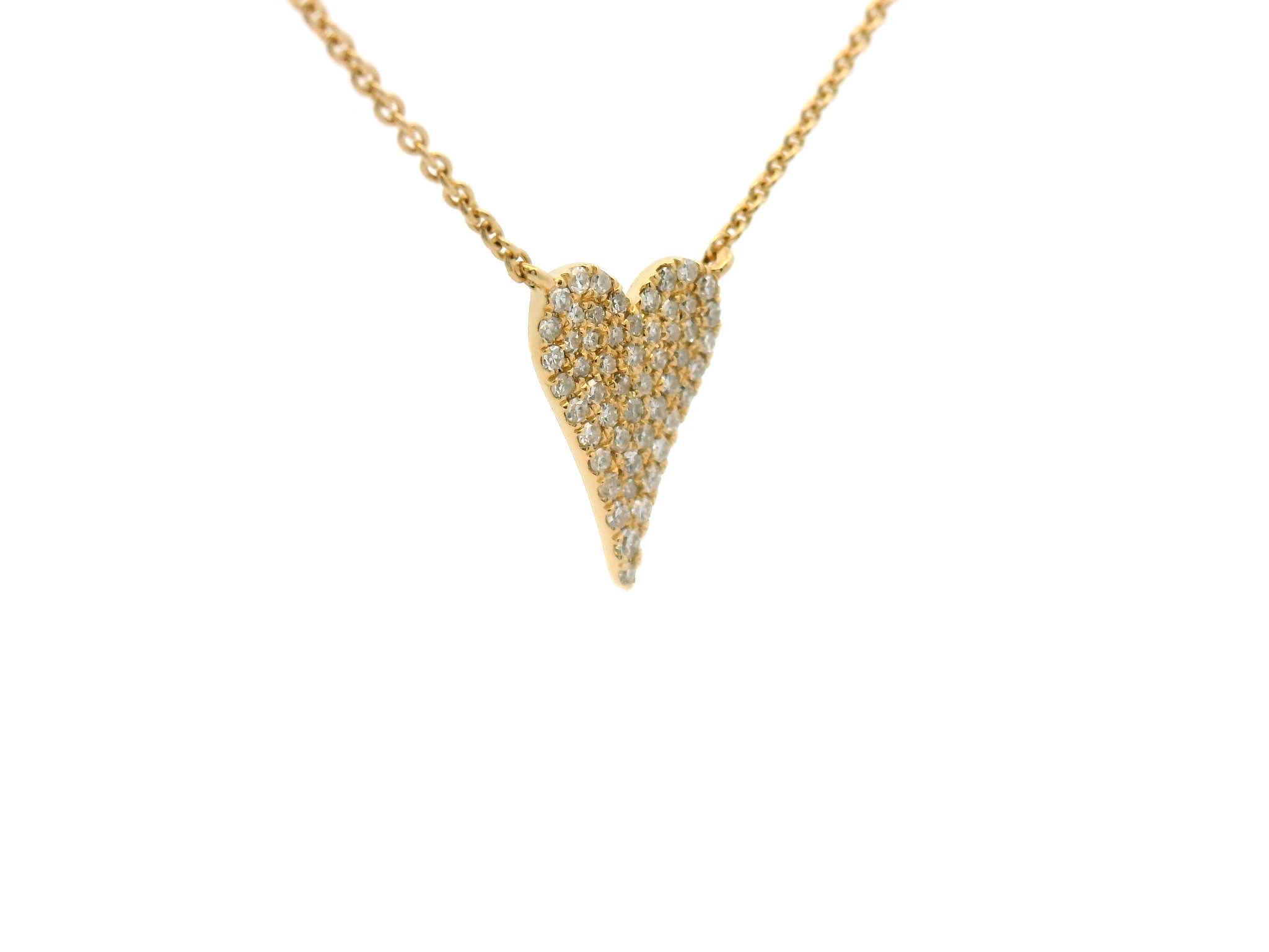 Diamond Pavé Heart Pendant Necklace