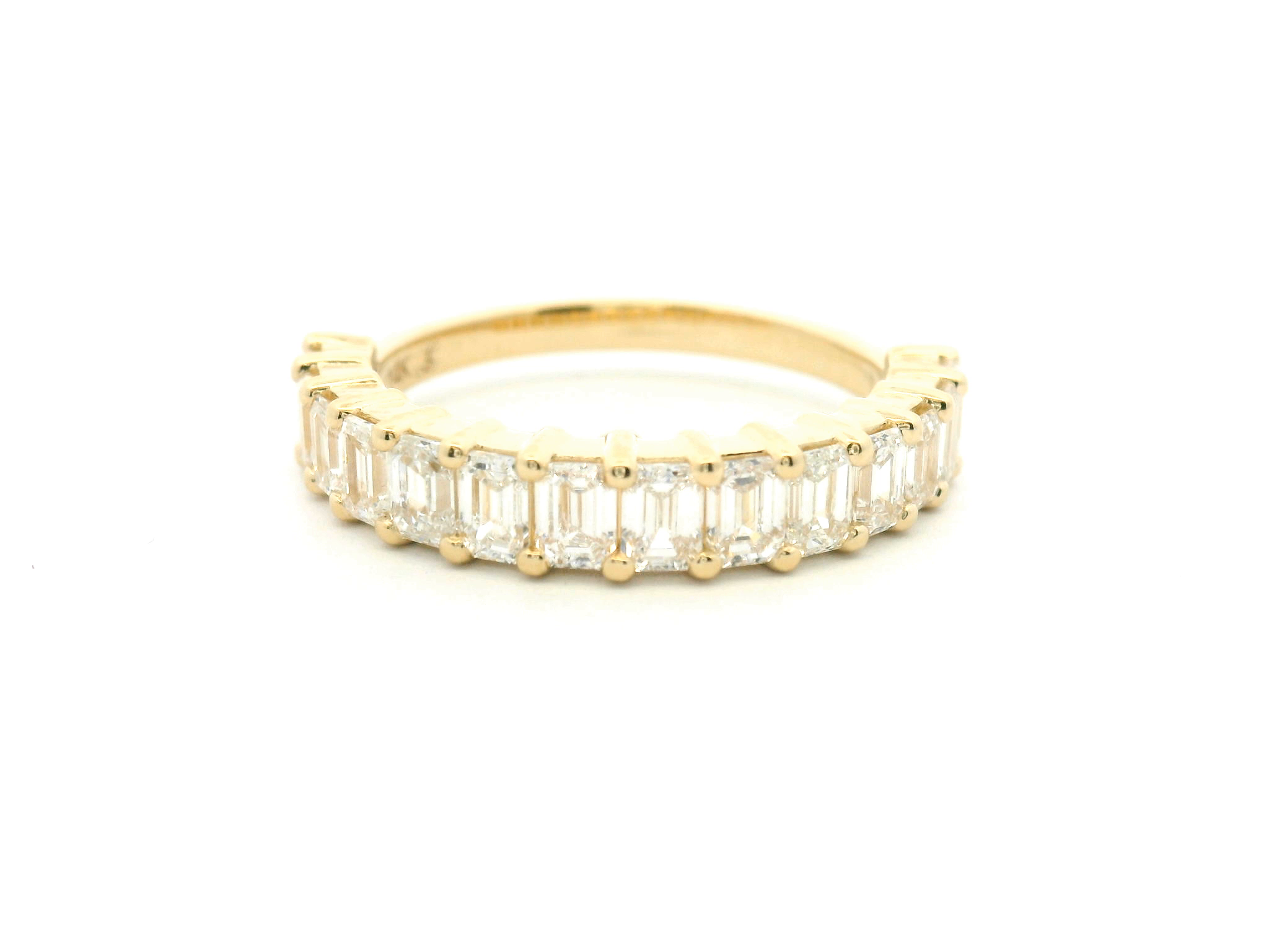 Vertical Emerald Cut Diamond Band