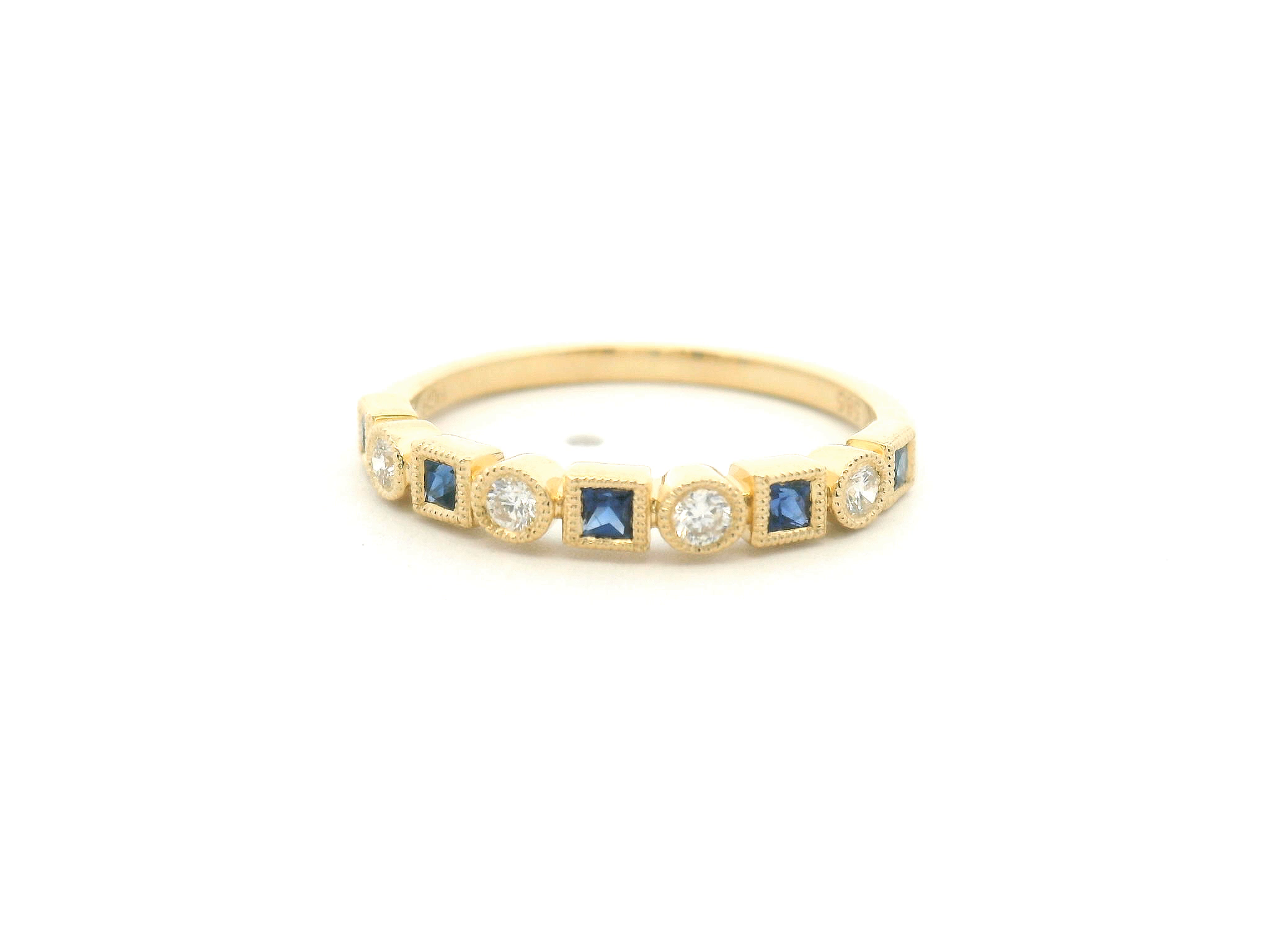 Sapphire and Diamond Alternating Band