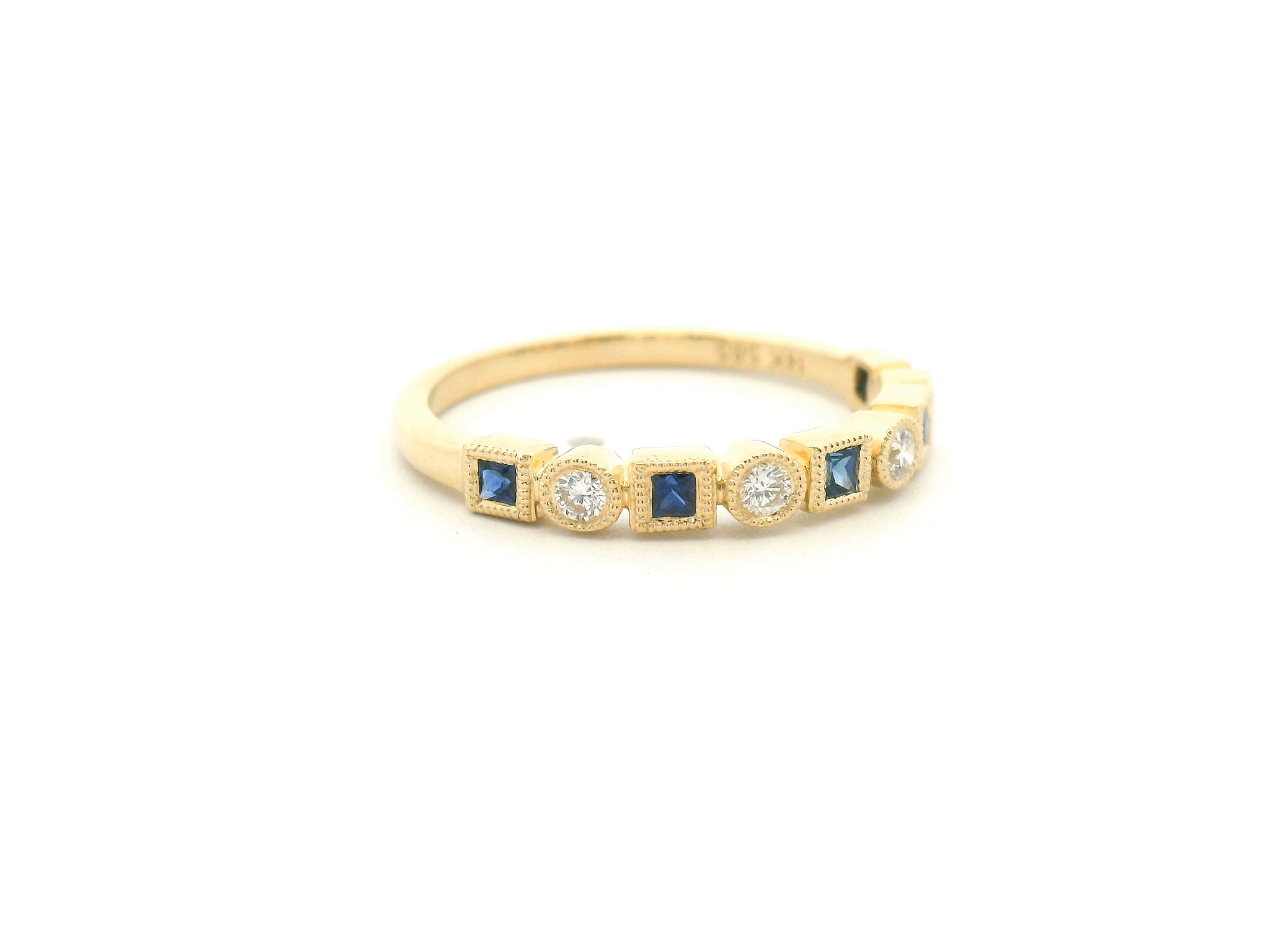 Sapphire and Diamond Alternating Band