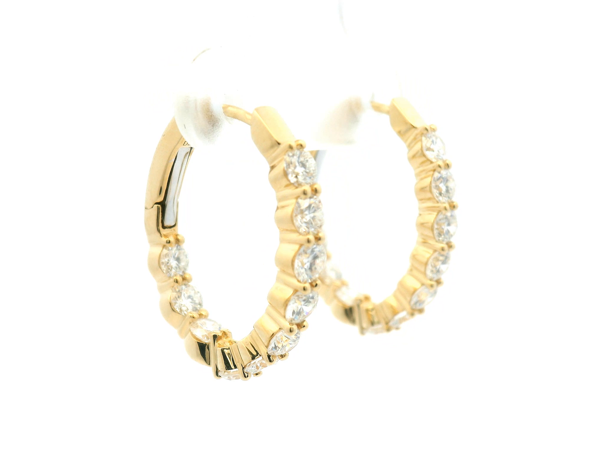 Diamond Inside Out Hoop Earrings