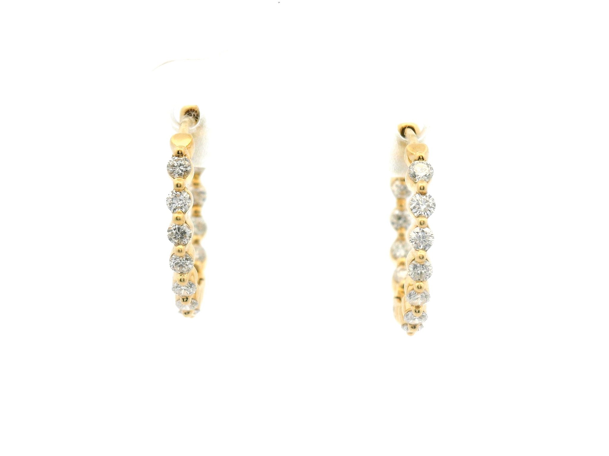 Diamond Inside Out Hoop Earrings