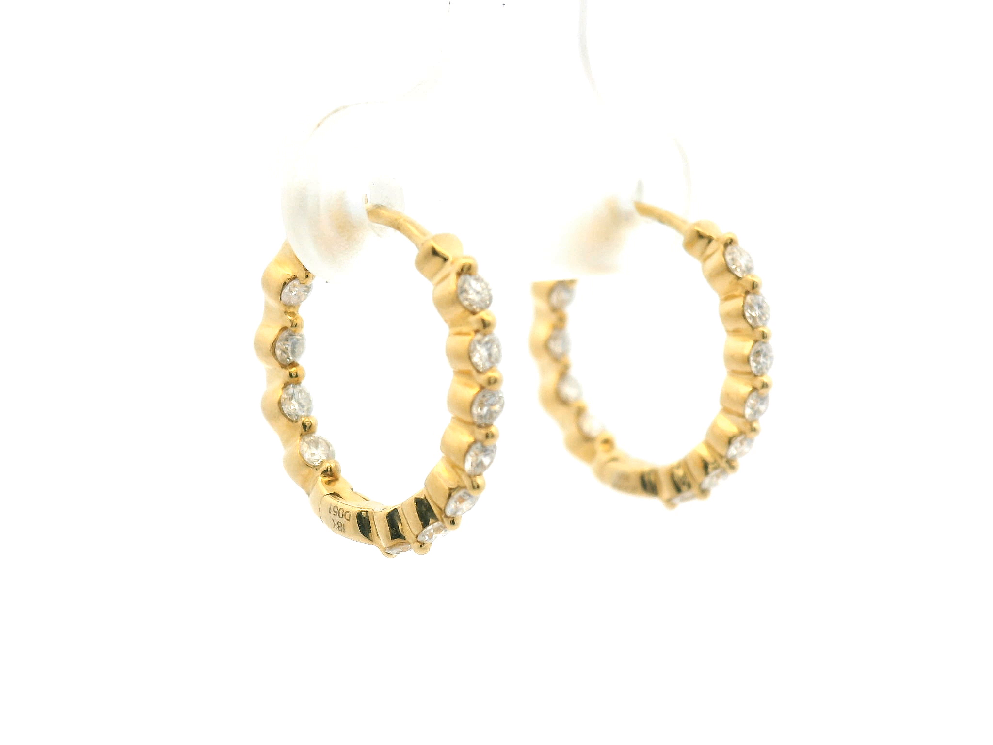 Diamond Inside Out Hoop Earrings