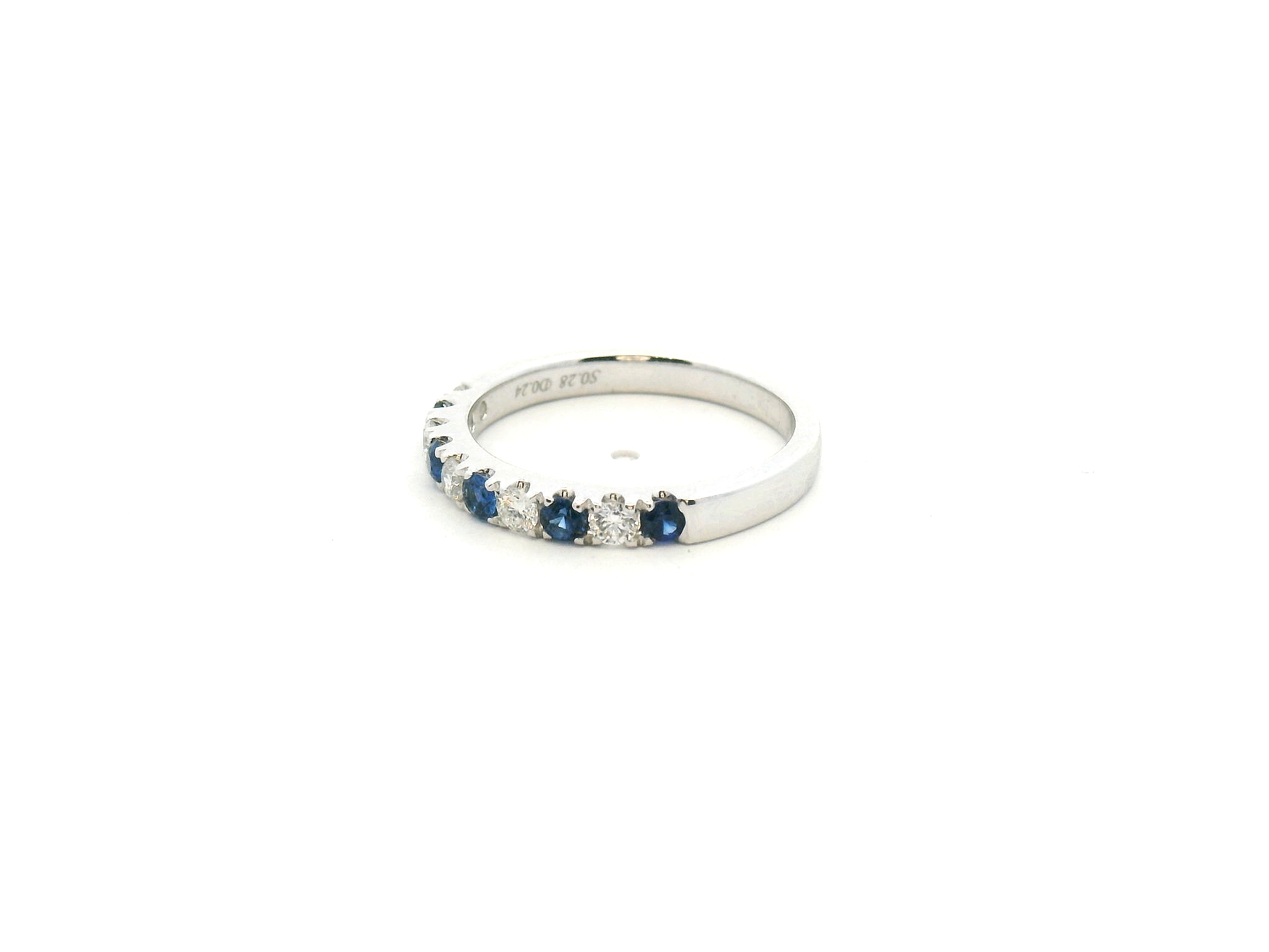 Sapphire and Diamond Alternating Band
