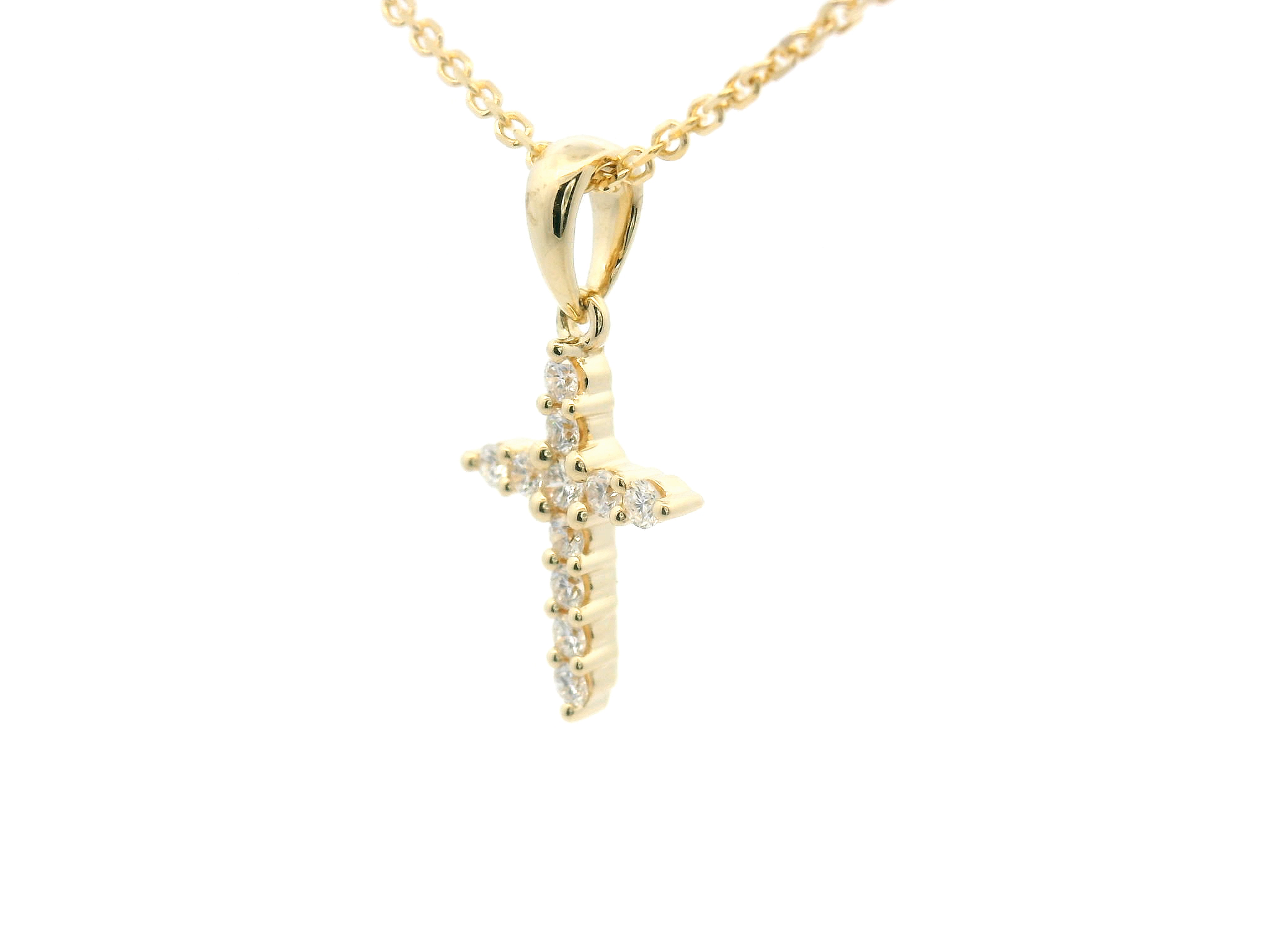 Diamond Cross Pendant Necklace