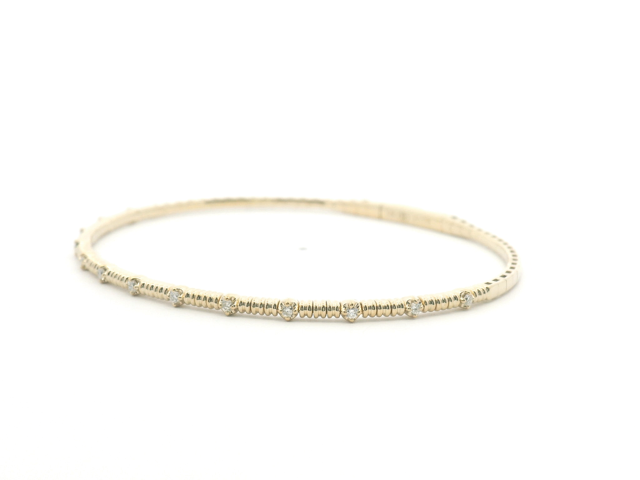 Diamond Accented Flexible Bangle Bracelet