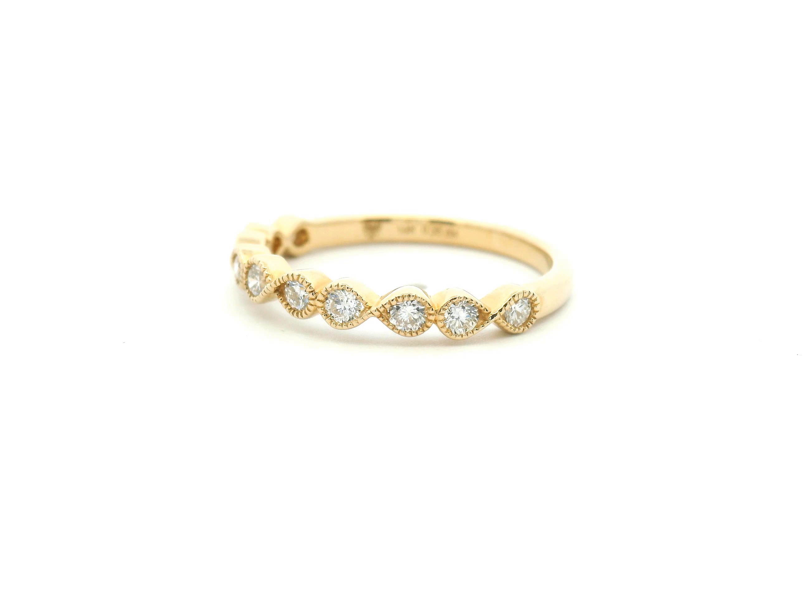 Diamond Milgrain Marquise Pattern Band
