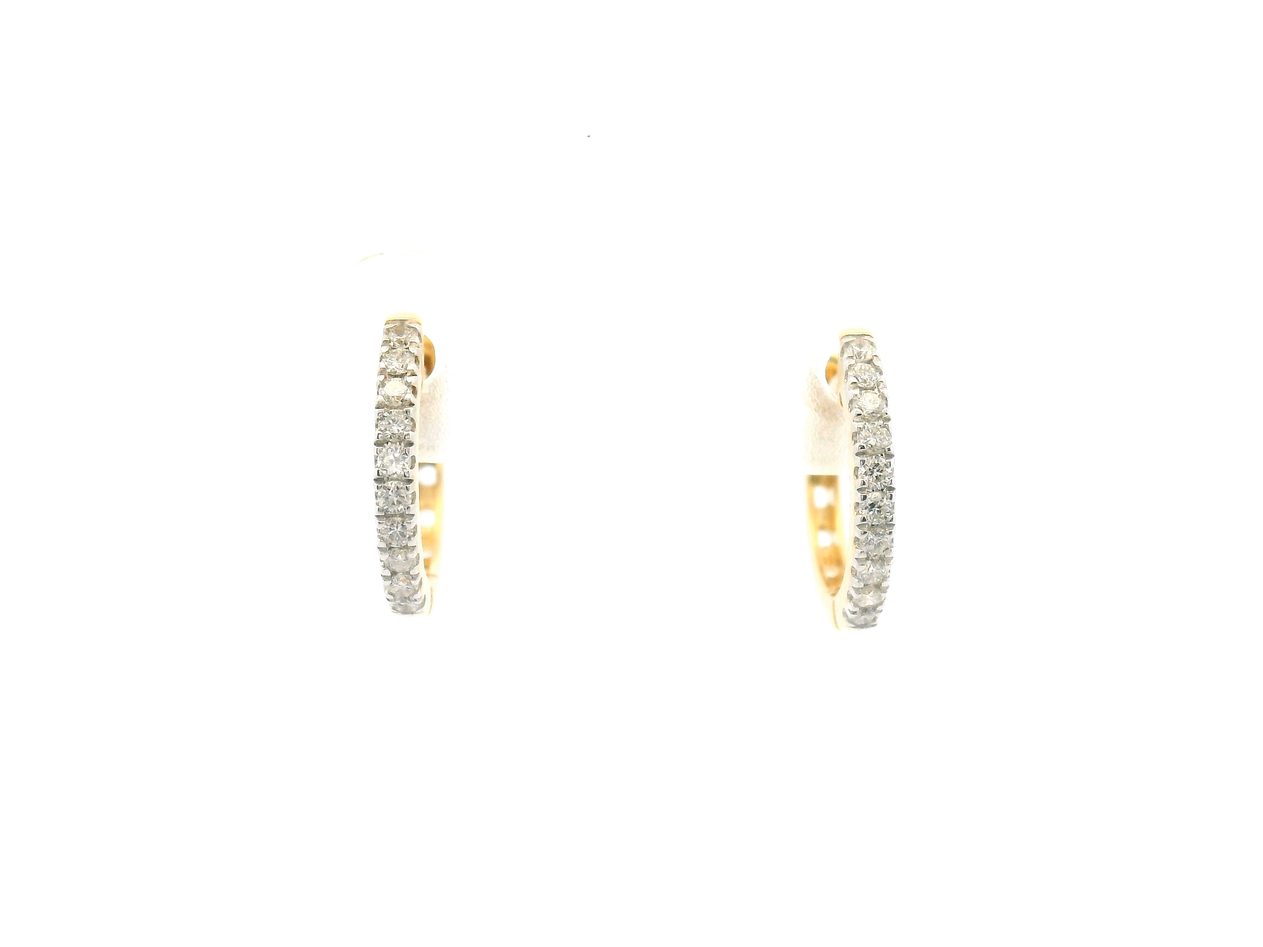 Diamond Huggie Hoop Earrings