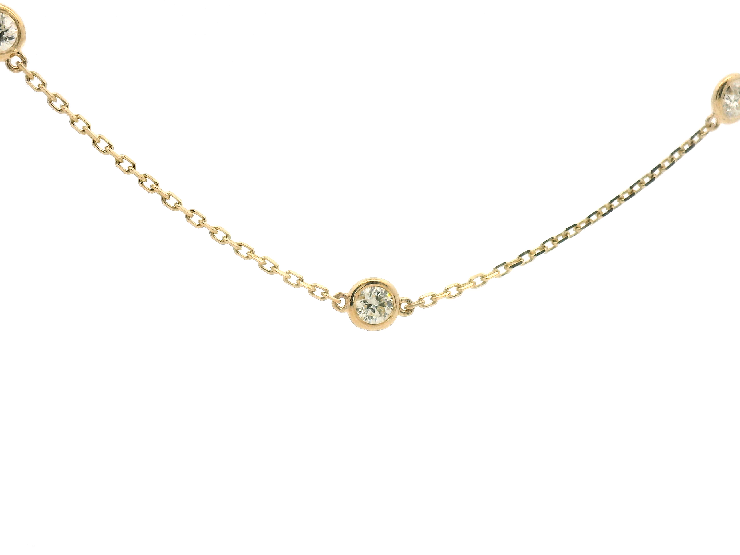Diamond Bezel Station Necklace